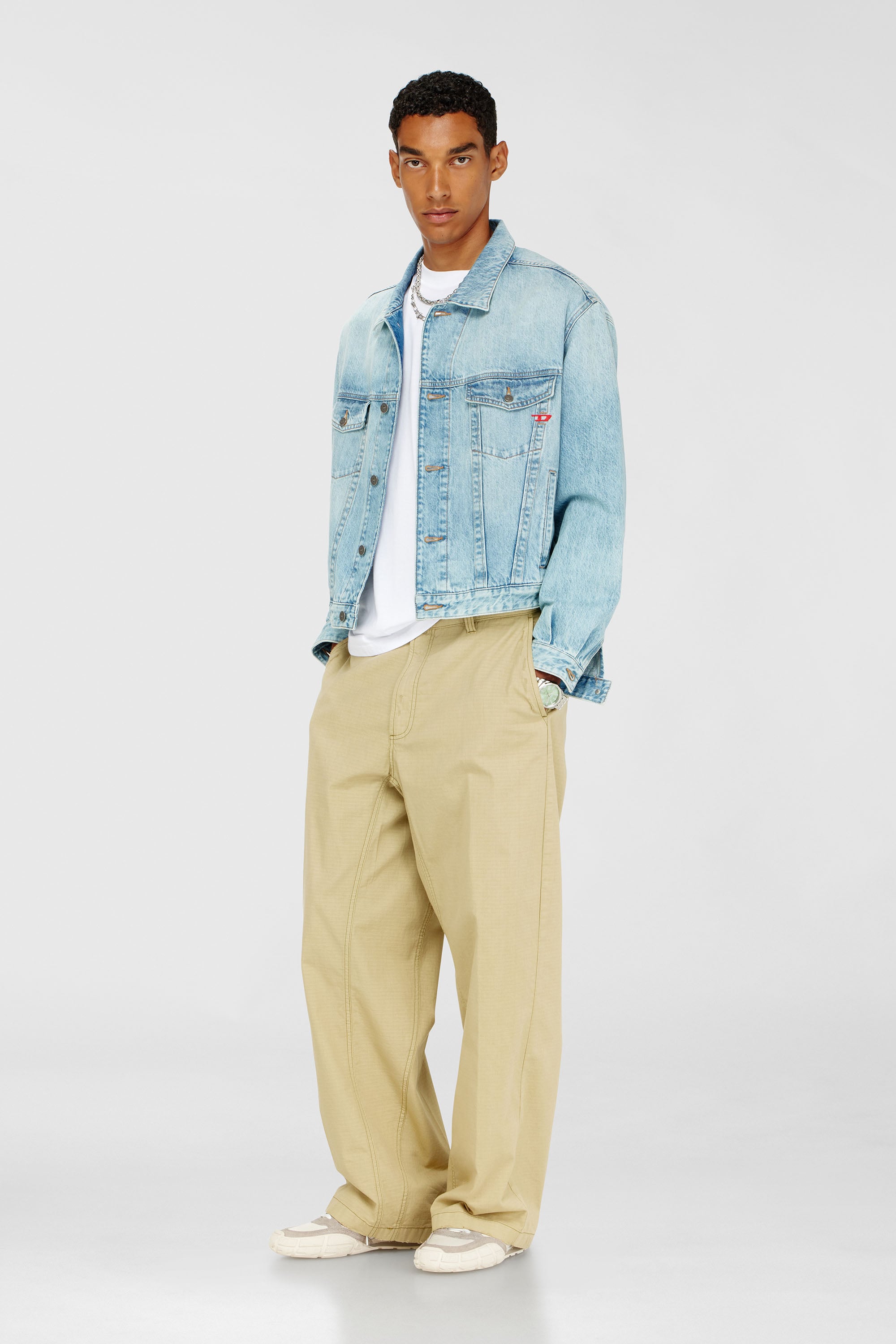 Diesel - T-BOXT-BISK, T-shirt in cotone con stampa Diesel Biscotto Uomo in Bianco - 2