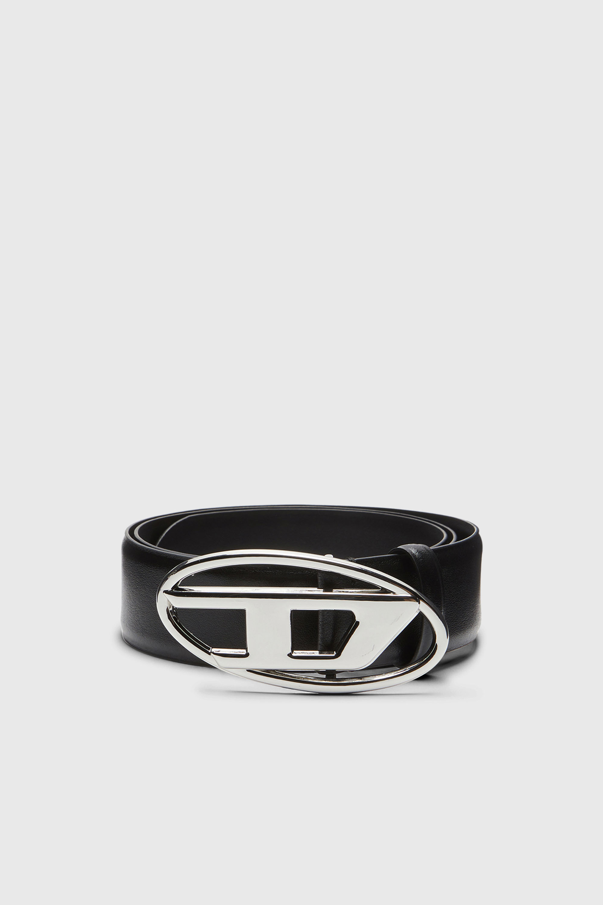 Diesel - B-1DR, Ceinture 4 cm en cuir avec boucle en D ovale Homme in Noir - 1