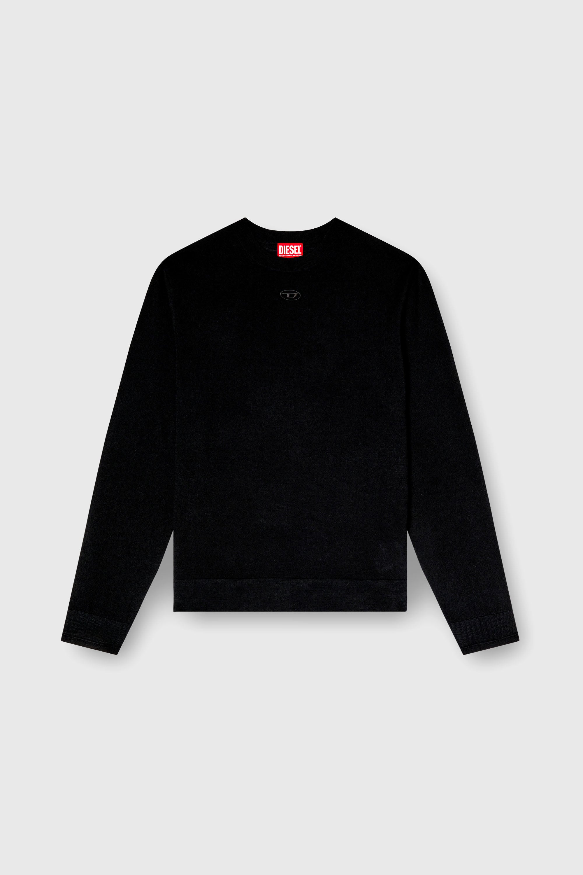 Diesel - K-VALIAM, Maglia in lana con logo cut-out Uomo in Nero - 2