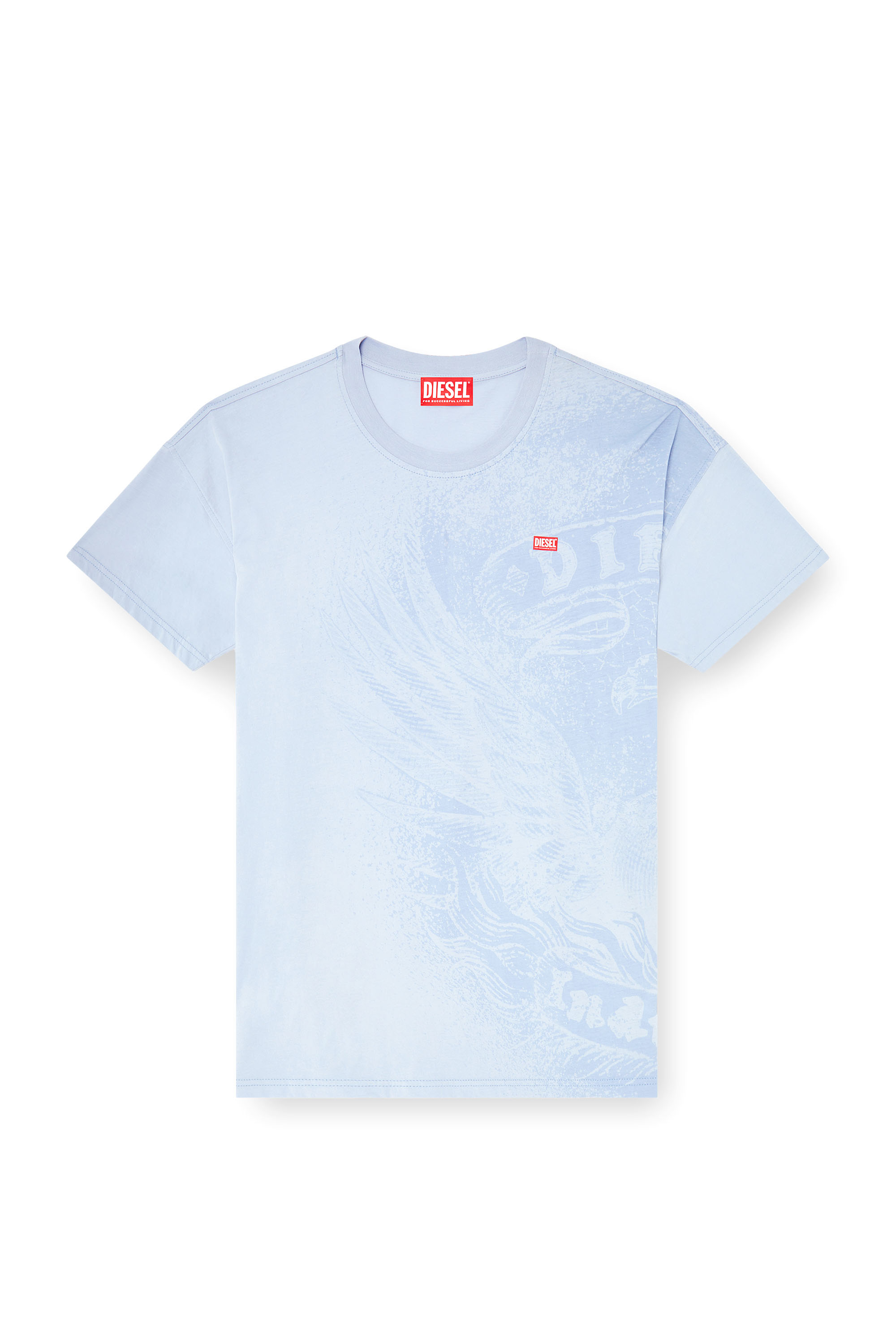 Diesel - T-BOXT-AA3, T-shirt dal taglio rilassato con stampe a pigmenti Uomo in Blu - 3