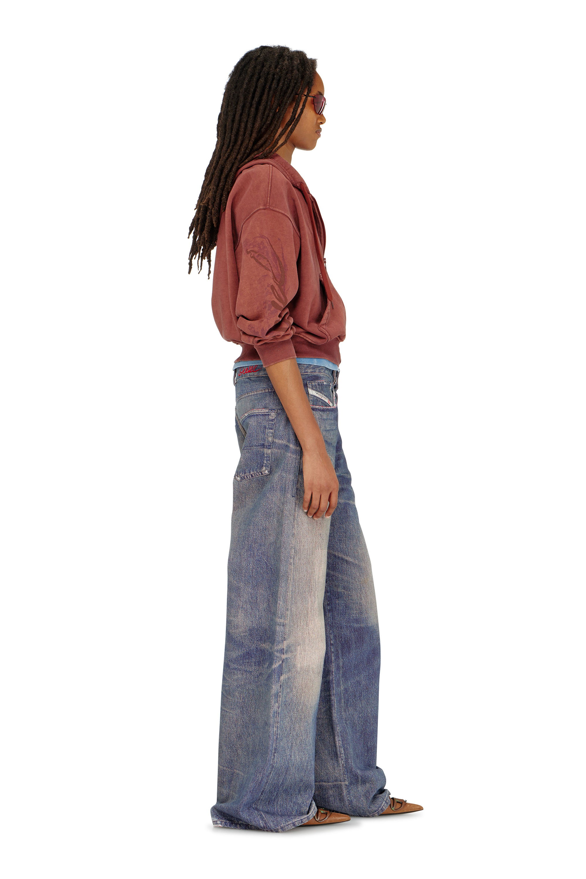 Diesel - Relaxed Jeans 1996 D-Sire 09P95 Donna, Blu Scuro - Image 2