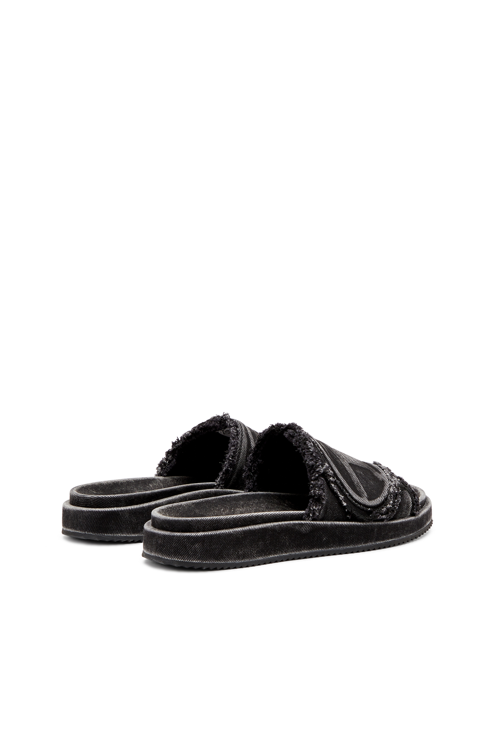 SA-SLIDE D OVAL, Nero Diesel - SA-SLIDE D OVAL, Sa-Slide D-Slide in denim distressed Unisex in Nero - 3