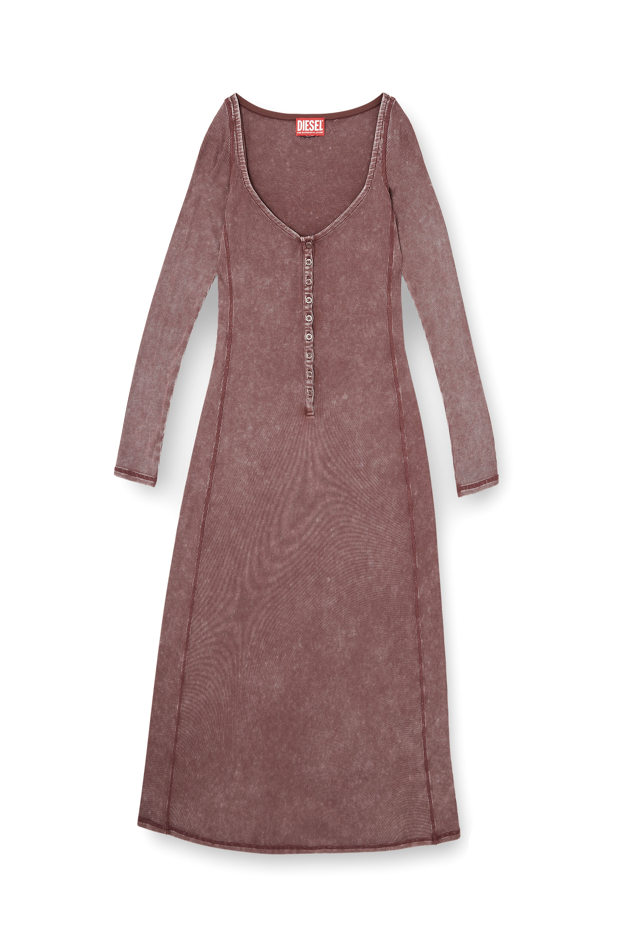 Diesel - D-LEY, Abito midi in jersey a coste sfumato Donna in ToBeDefined - 2