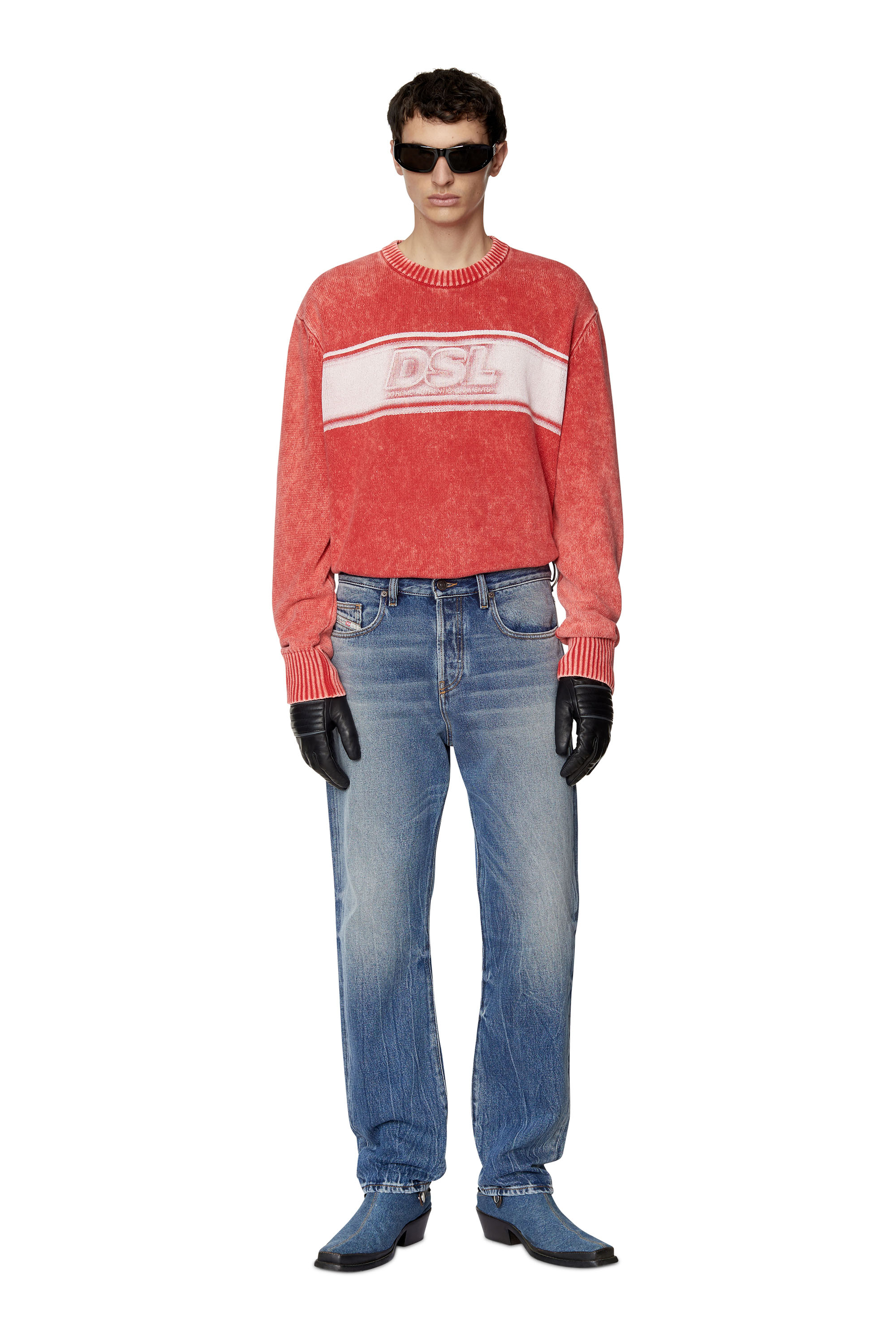 Diesel - 2020 D-Viker 09D55 Straight Jeans, Bleu moyen - Image 5