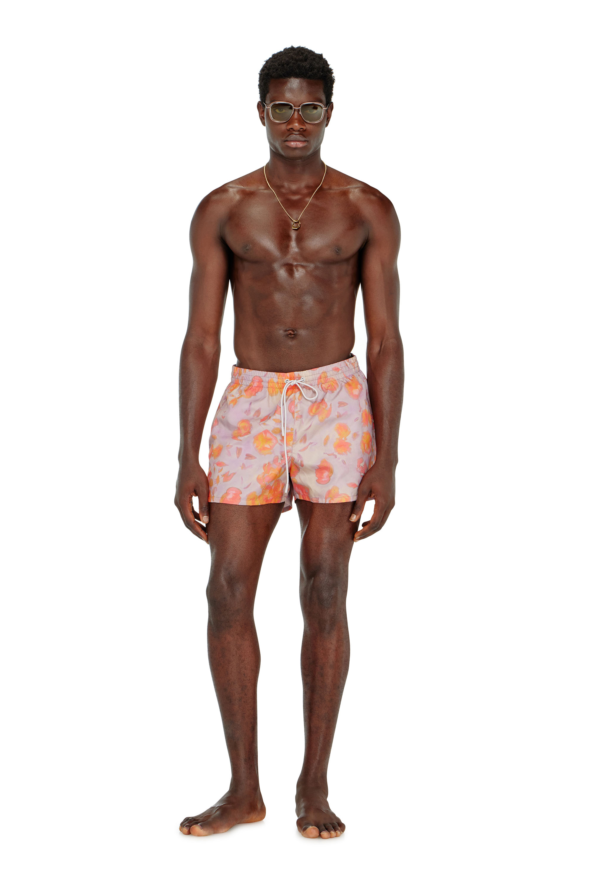 Diesel - OLLY-34-D-CORE, Herren Metallische Badeshorts mit Blumenmuster in null - 2