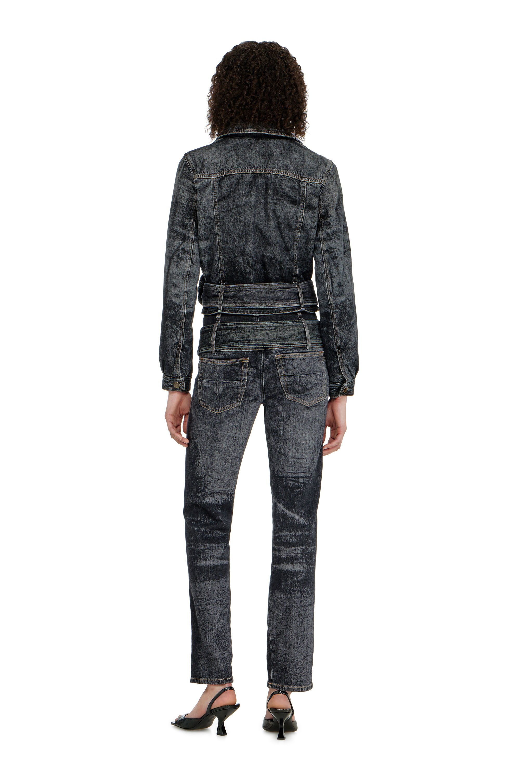 Diesel - Slim Jeans D-Gorina 09Q30 Femme, Noir/Gris fonc&eacute; - Image 3