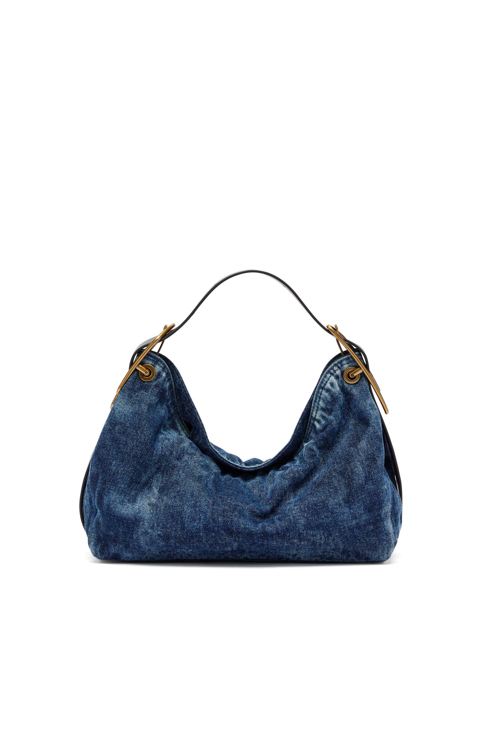 Diesel - D-LINE SHOULDER, Damen D-Line-Denim Schultertasche in Mittelblau - 2