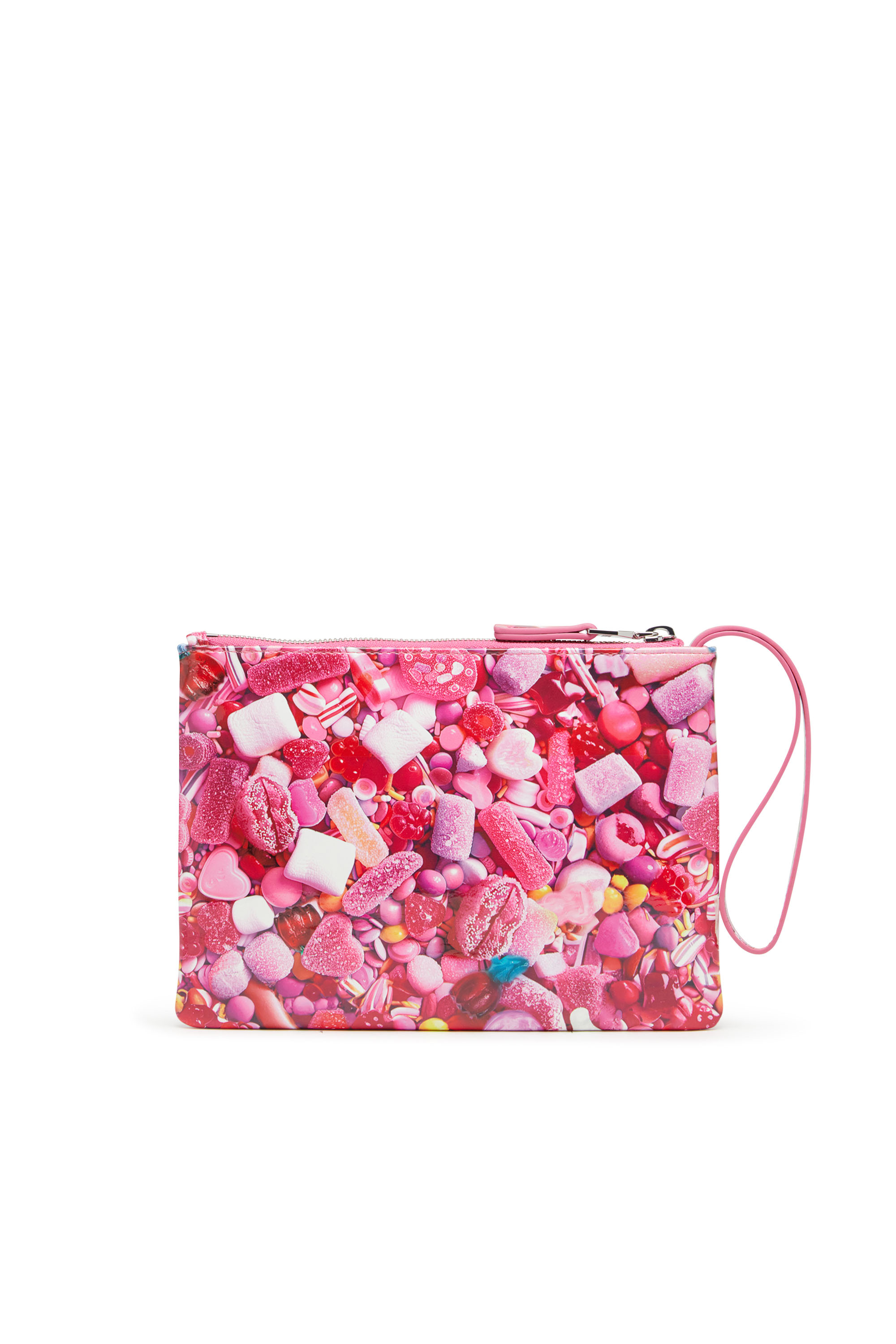 Diesel - PLAY POUCH II, Pouch in PU lucido stampato Donna in Rosa - 2