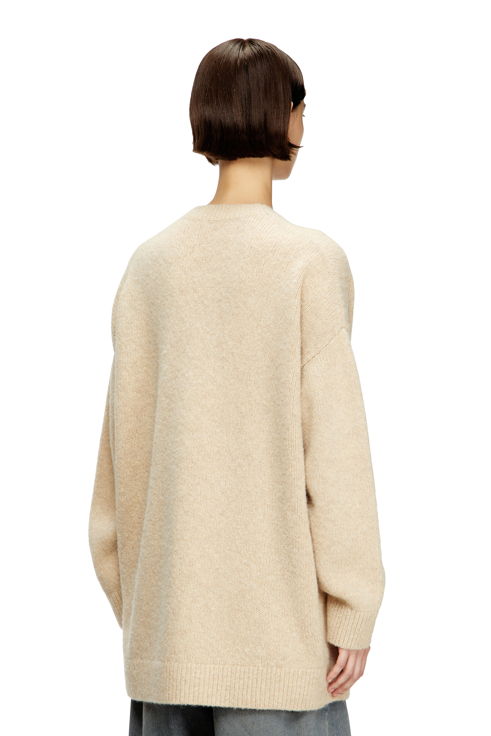 Diesel - M-AREELA, Damen Cardigan aus Woll- und Alpakamischung in Beige - 4