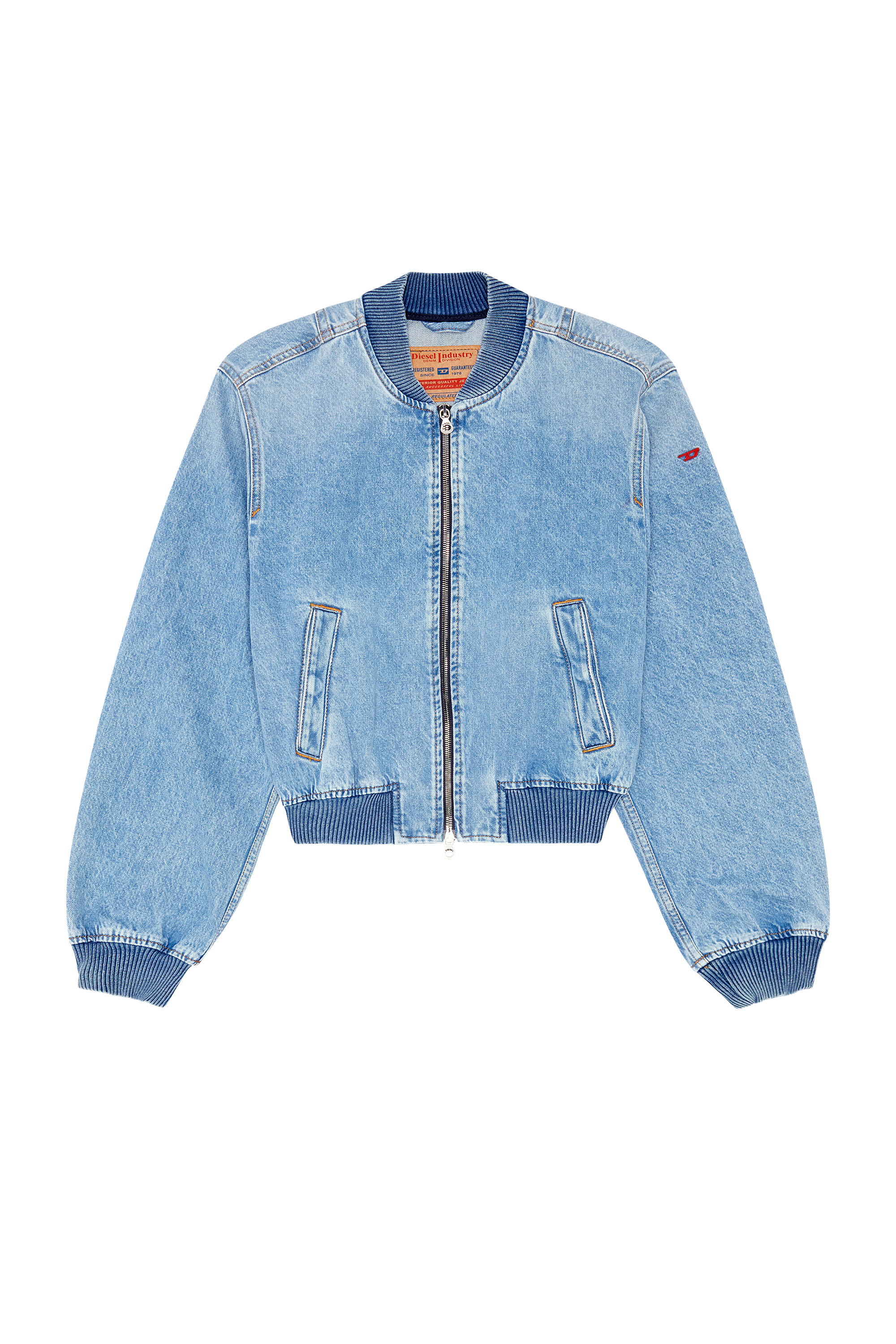 Diesel - DE-KIDDO, Bomber in denim Donna in Blu - 2
