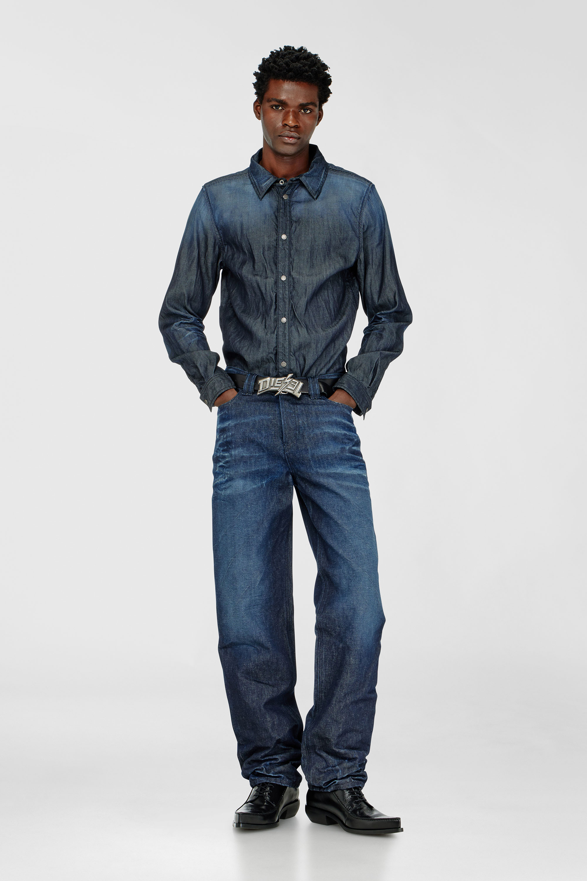 Diesel - Regular Jeans 1991 D-Voeed 007GF Homme, Bleu Fonc&eacute; - Image 2