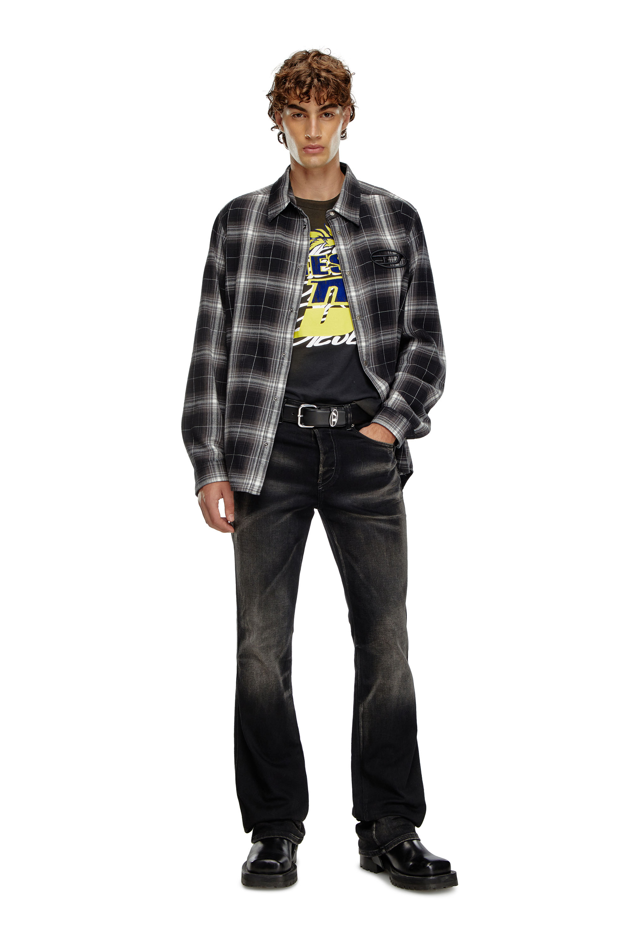 Diesel - Uomo Bootcut Jeans 1998 D-Buck 09J53, Nero/Grigio scuro - Image 1