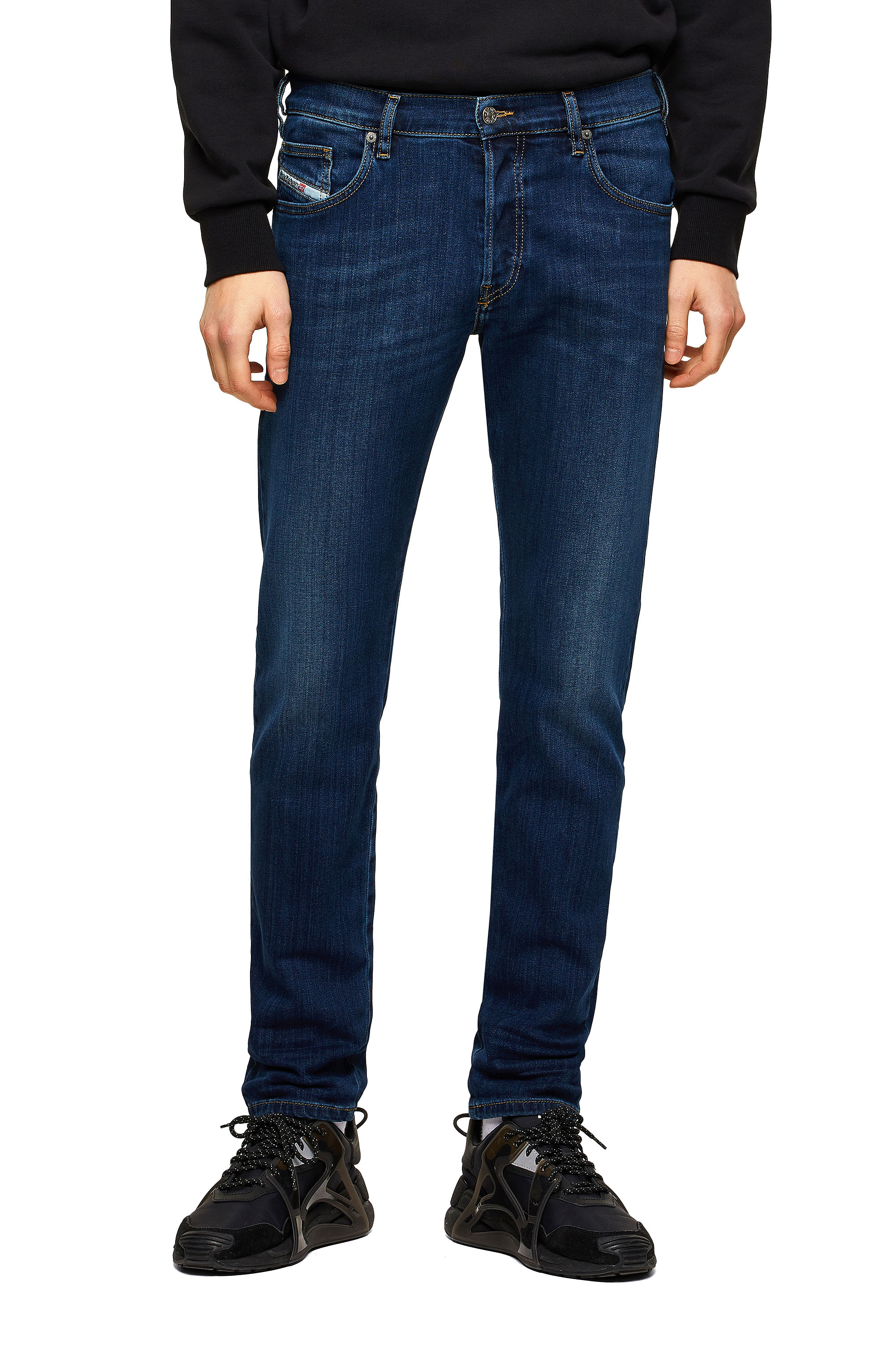 Diesel - D-Yennox 009ML Tapered Jeans, Blu Scuro - Image 1