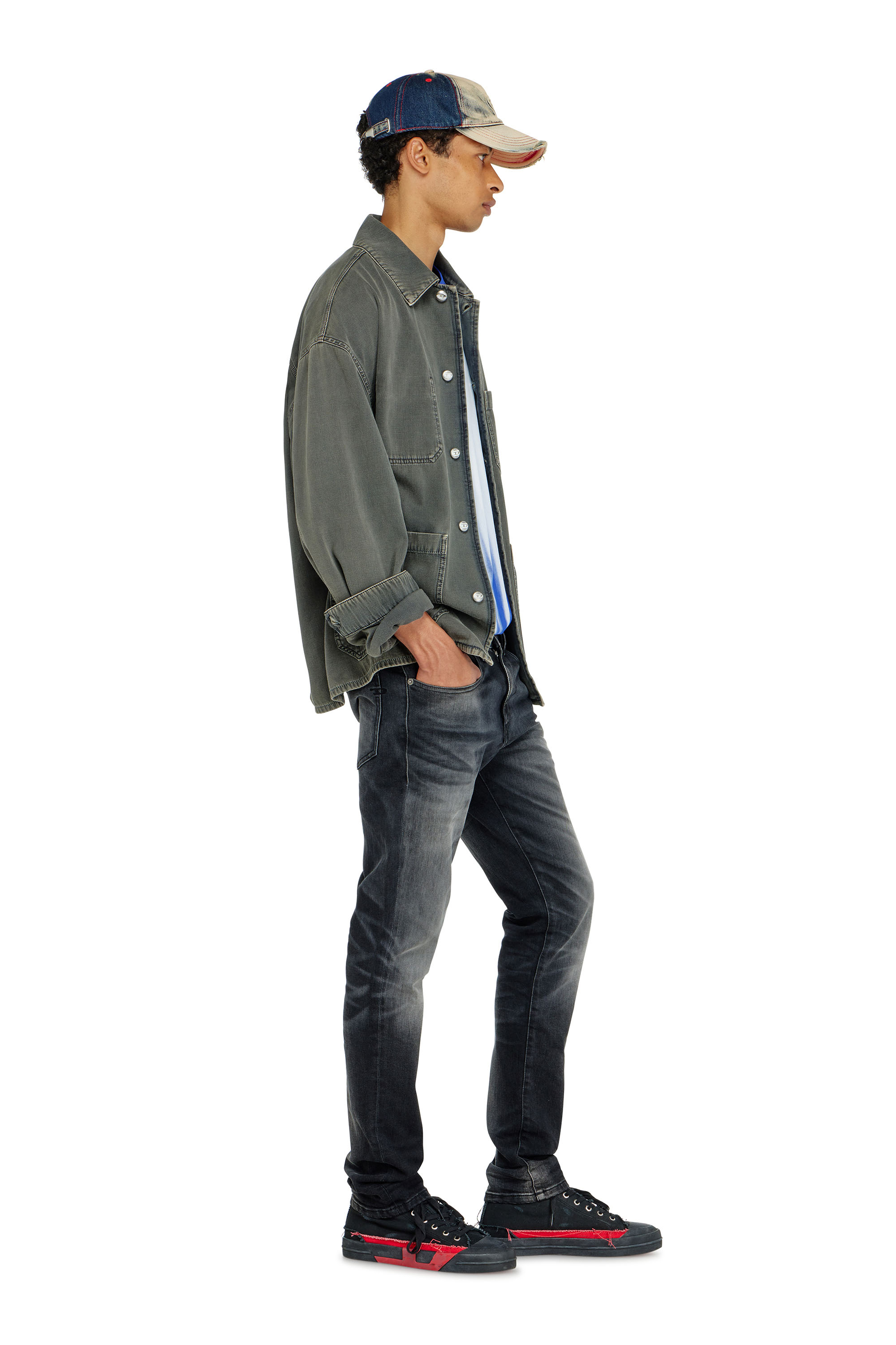 Diesel - Herren Slim Jeans 2019 D-Strukt 09P38, Schwarz/Dunkelgrau - 2