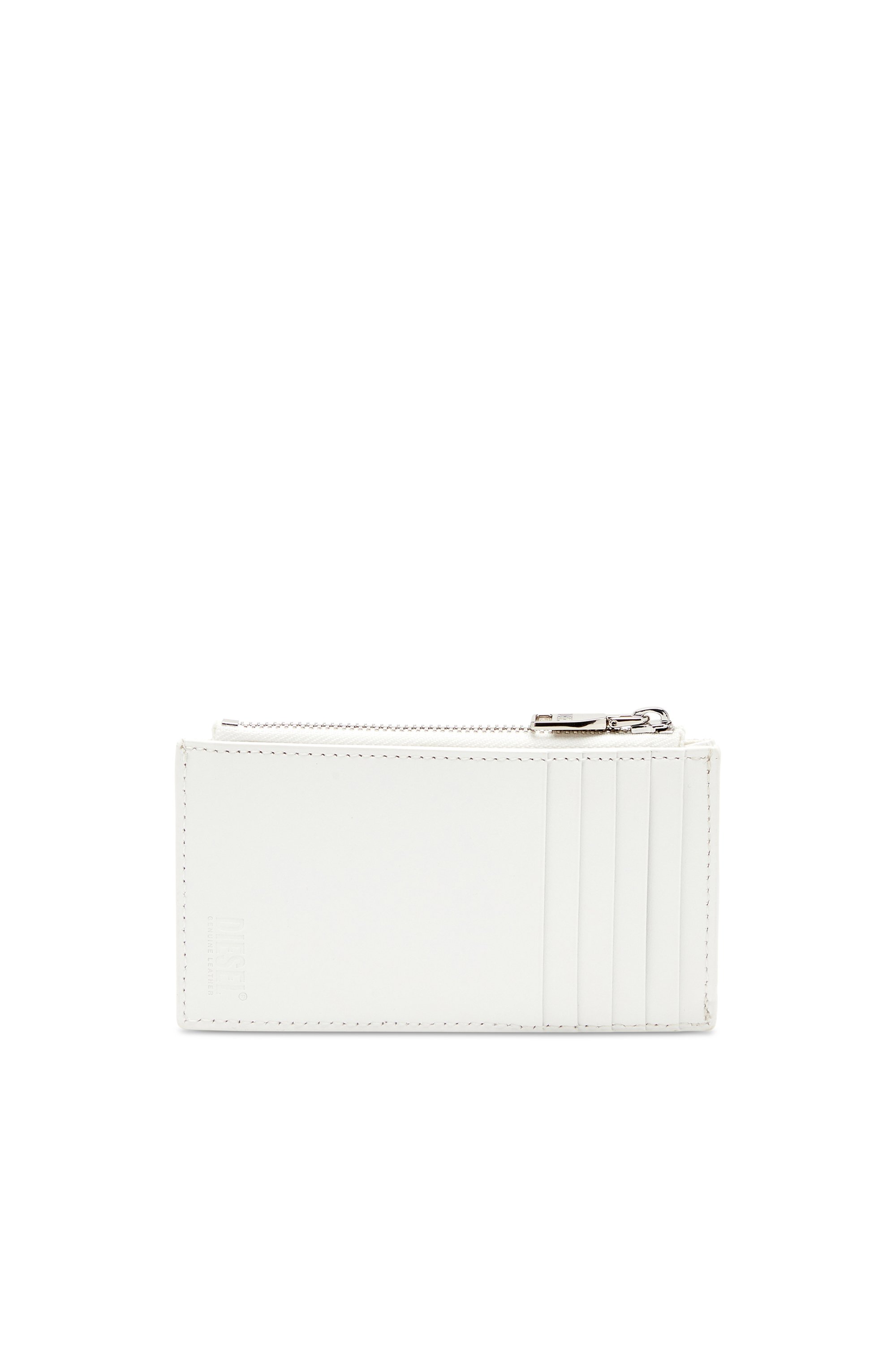 Diesel - 1DR CARD HOLDER III, Porte-cartes plat en cuir nappa Femme in Blanc - 2