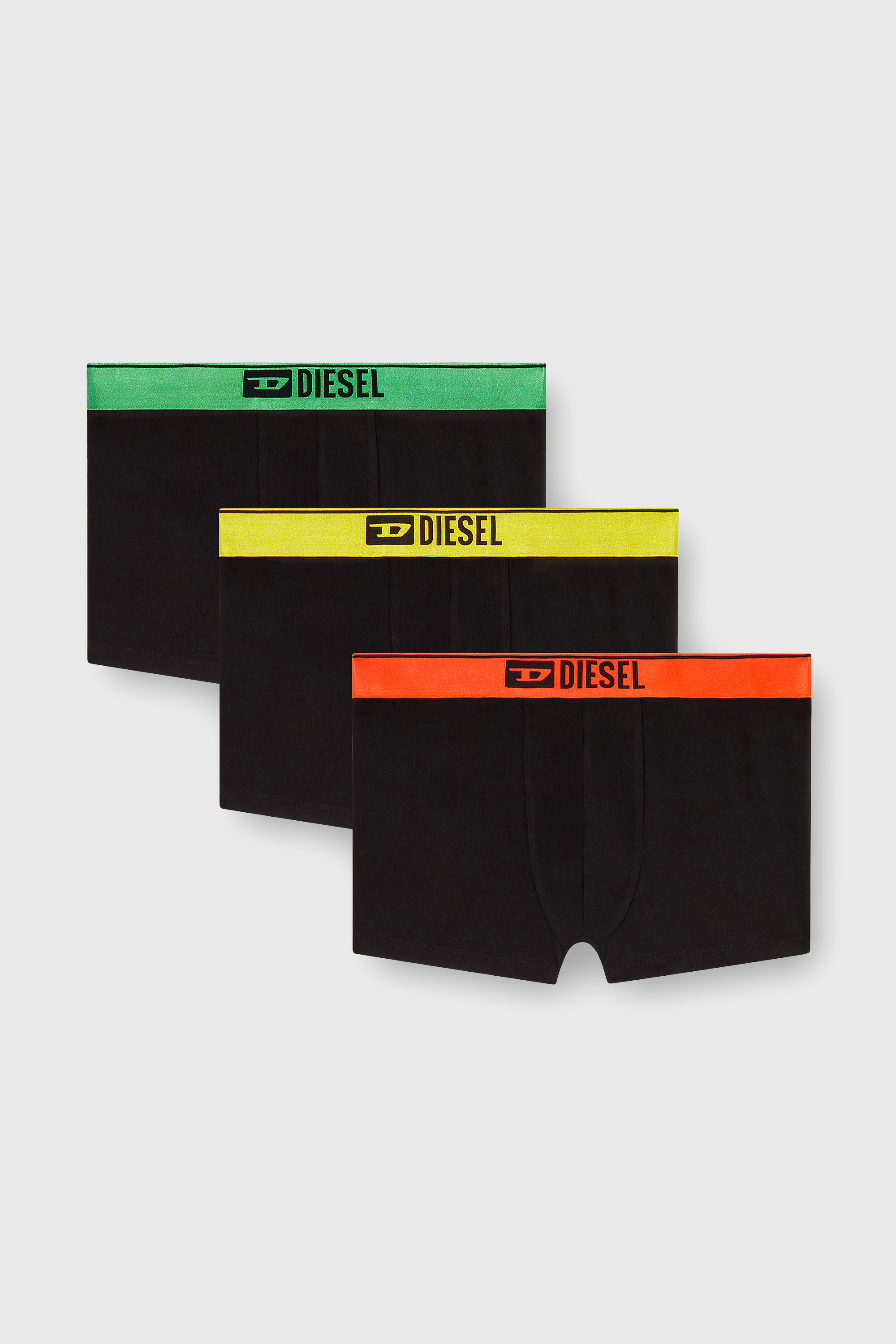 Diesel - DAMIEN-GFT-3PACK, Set da tre boxer lungo con fascia in vita metallizzata Uomo in Nero - 2