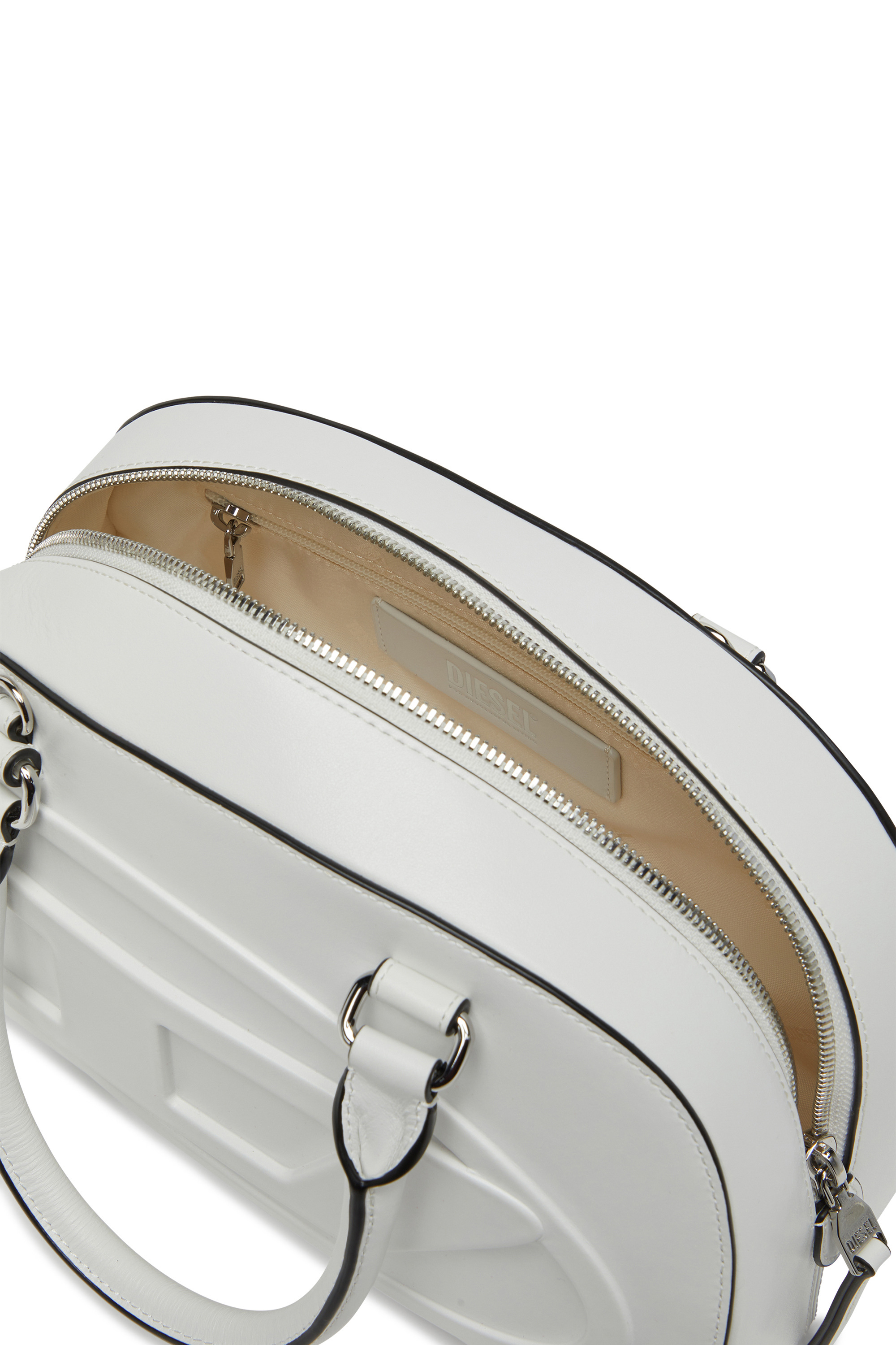 Diesel - 1DR DOME TOP HANDLE, 1DR Dome-Sac bowling en cuir Femme in Blanc - 3