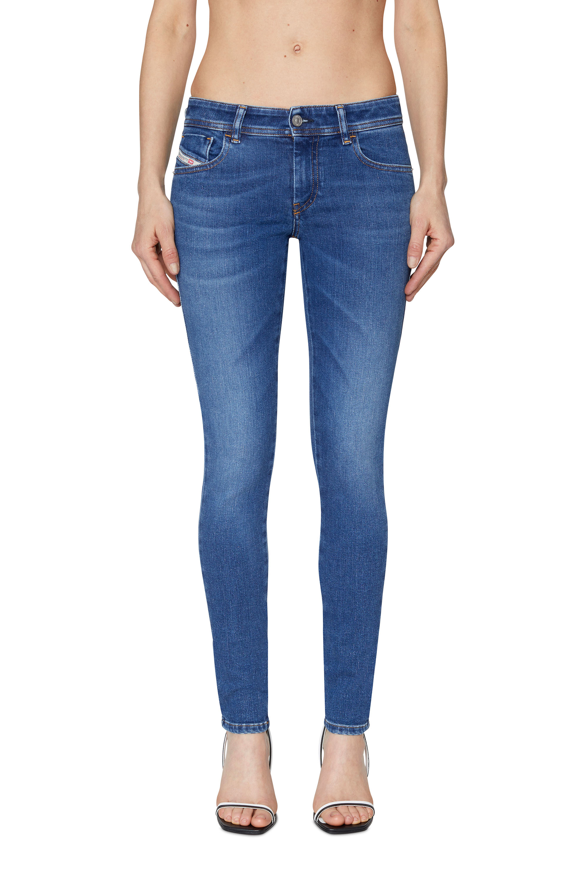 Diesel - Super skinny Jeans 2018 Slandy-Low 09C21, Bleu moyen - Image 2
