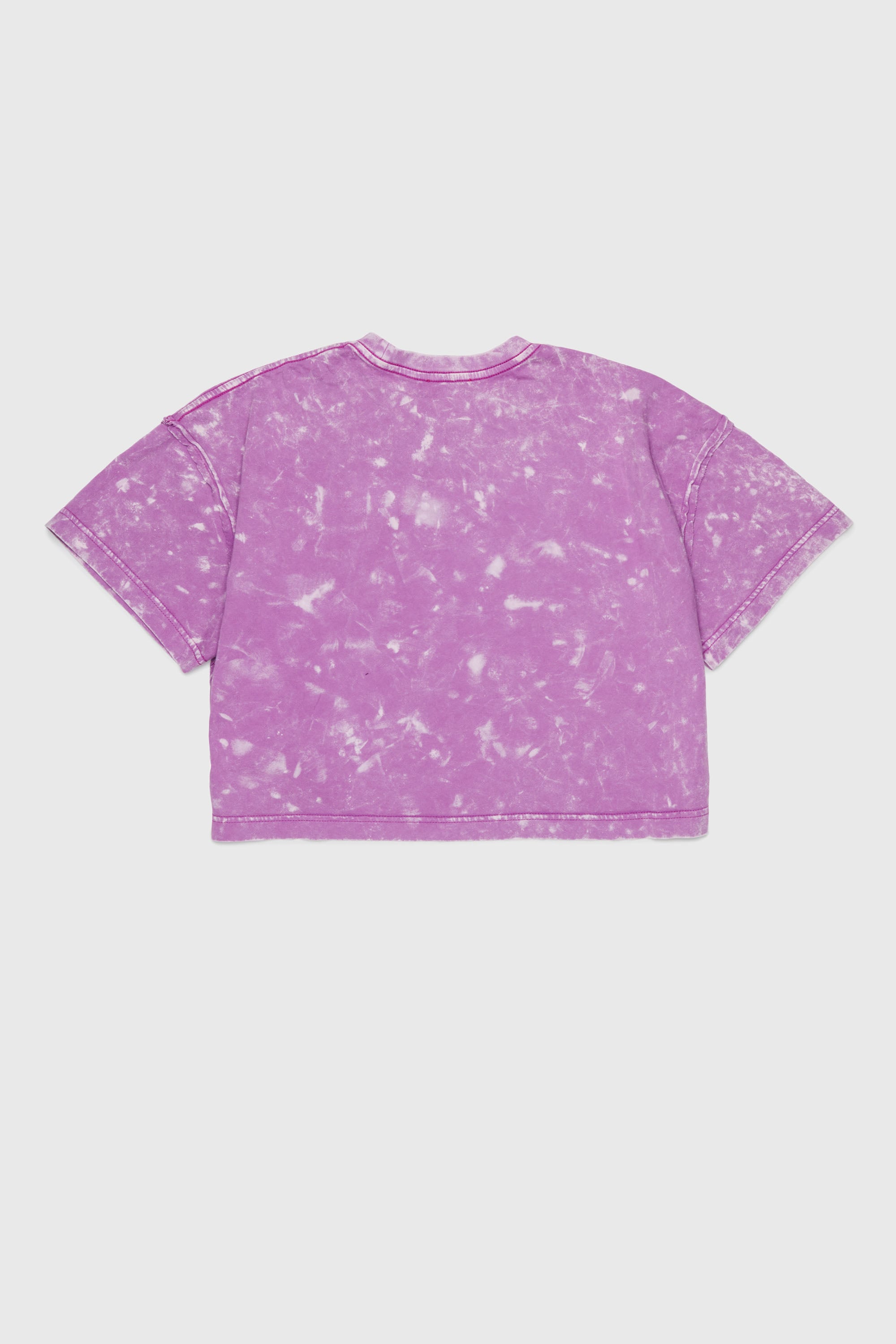 Diesel - TLOXY, T-shirt cropped con effetto tie-dye Donna in Viola - 2