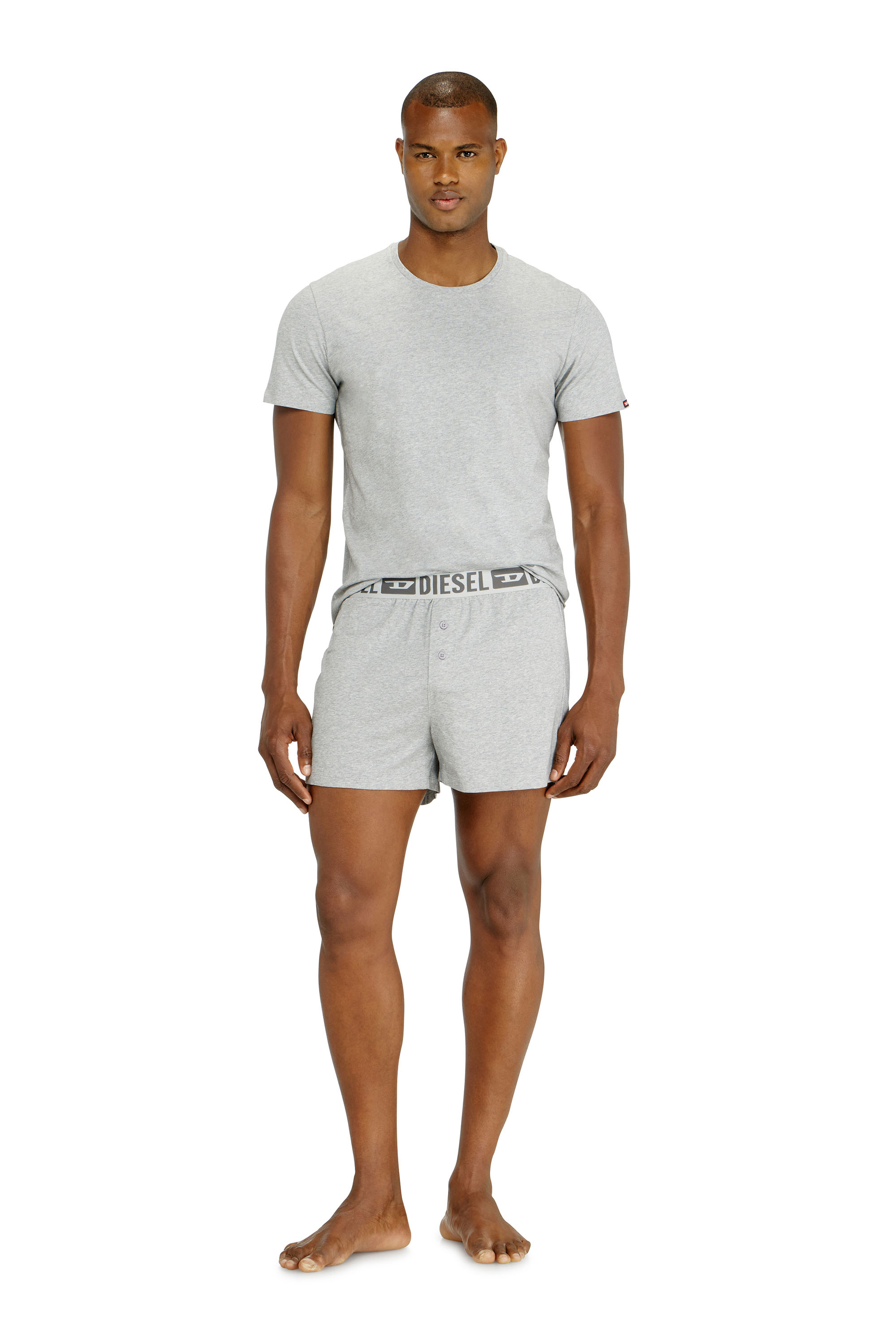 Diesel - STARKIE-D-CORE-2PACK, Set da due boxer lunghi in cotone stretch Uomo in Grigio - 3