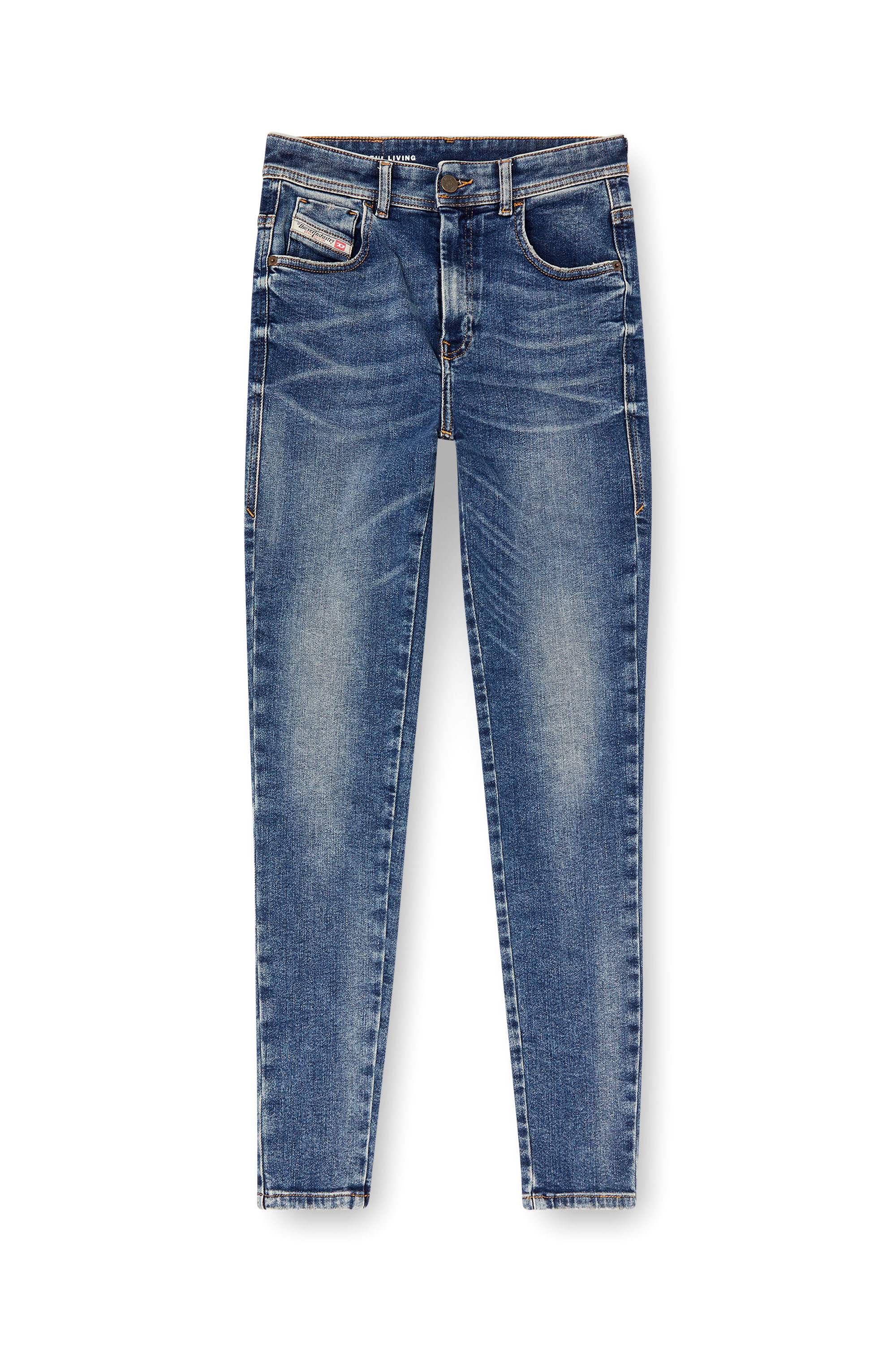 Diesel - Skinny Jeans 1984 Slandy-High 007Y9 Donna, Blu medio - Image 3