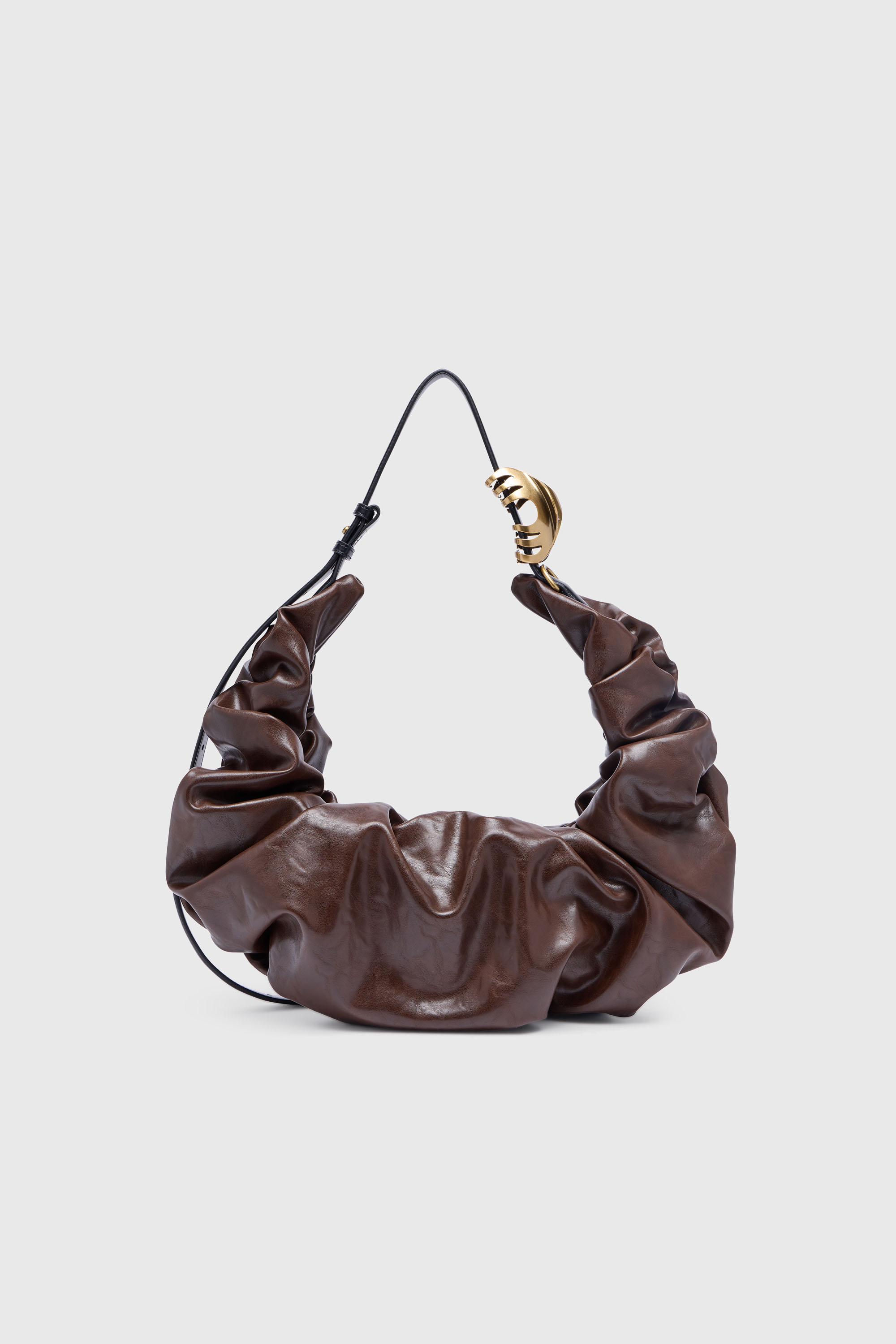 Diesel - GRAB-D HOBO L, Damen Grab-D-Gro&szlig;e zerknitterte Hobo-Tasche in Braun - 3
