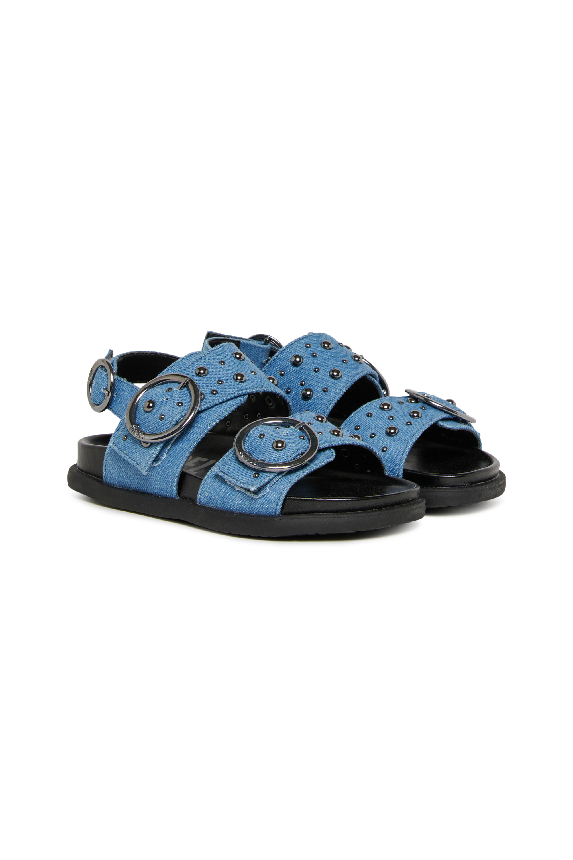 Diesel - D-SANRIV, Woman's D-Sanriv-Sandal in denim with metal studs in Blue - 2