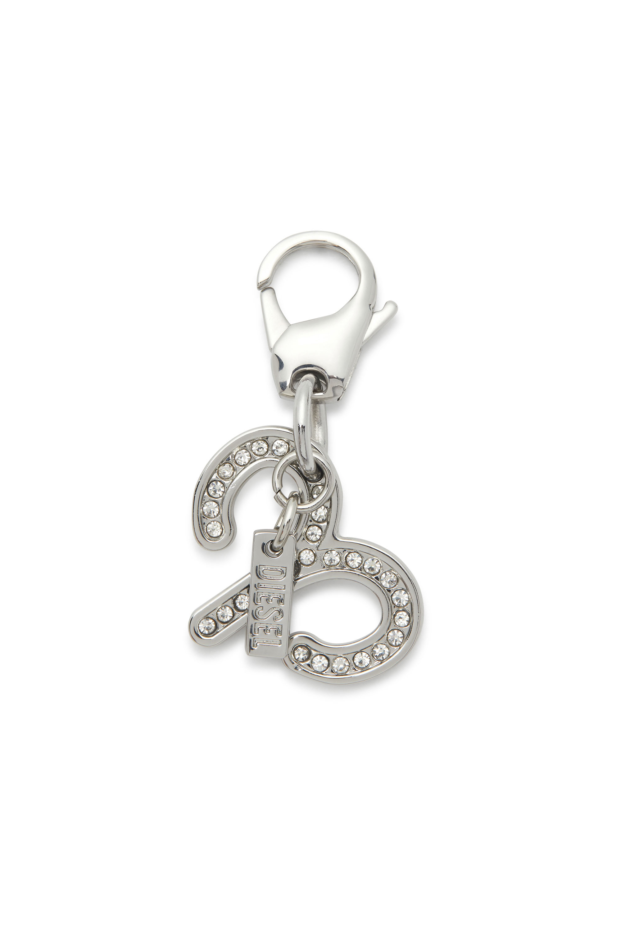 Diesel - CHARM ARIES, Pendentif bélier en métal avec strass Mixte in Gris argenté - 1