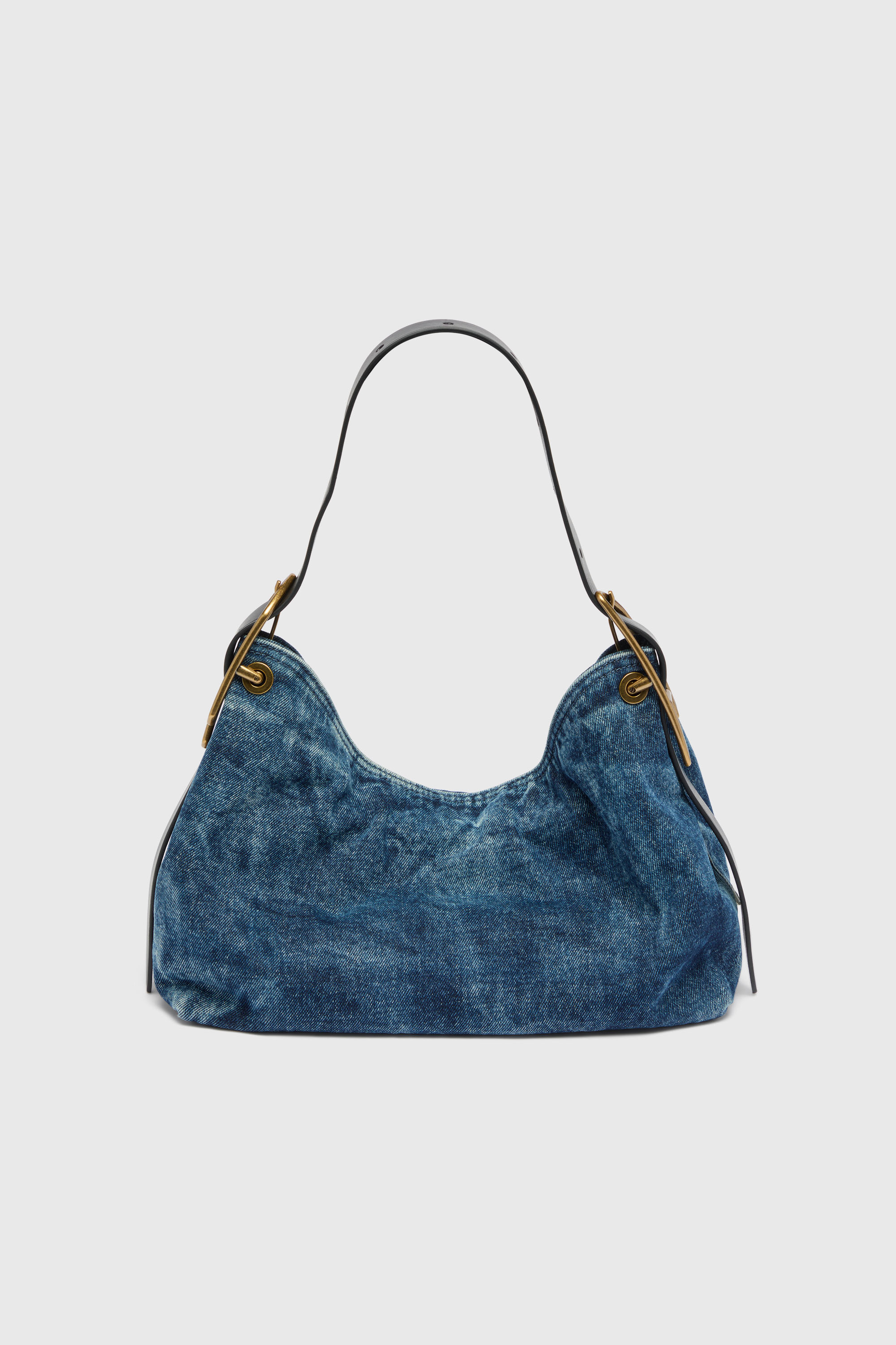 Diesel - D-LINE HOBO S, D-Line-Sac &agrave; bandouli&egrave;re en denim Femme in Bleu - 3