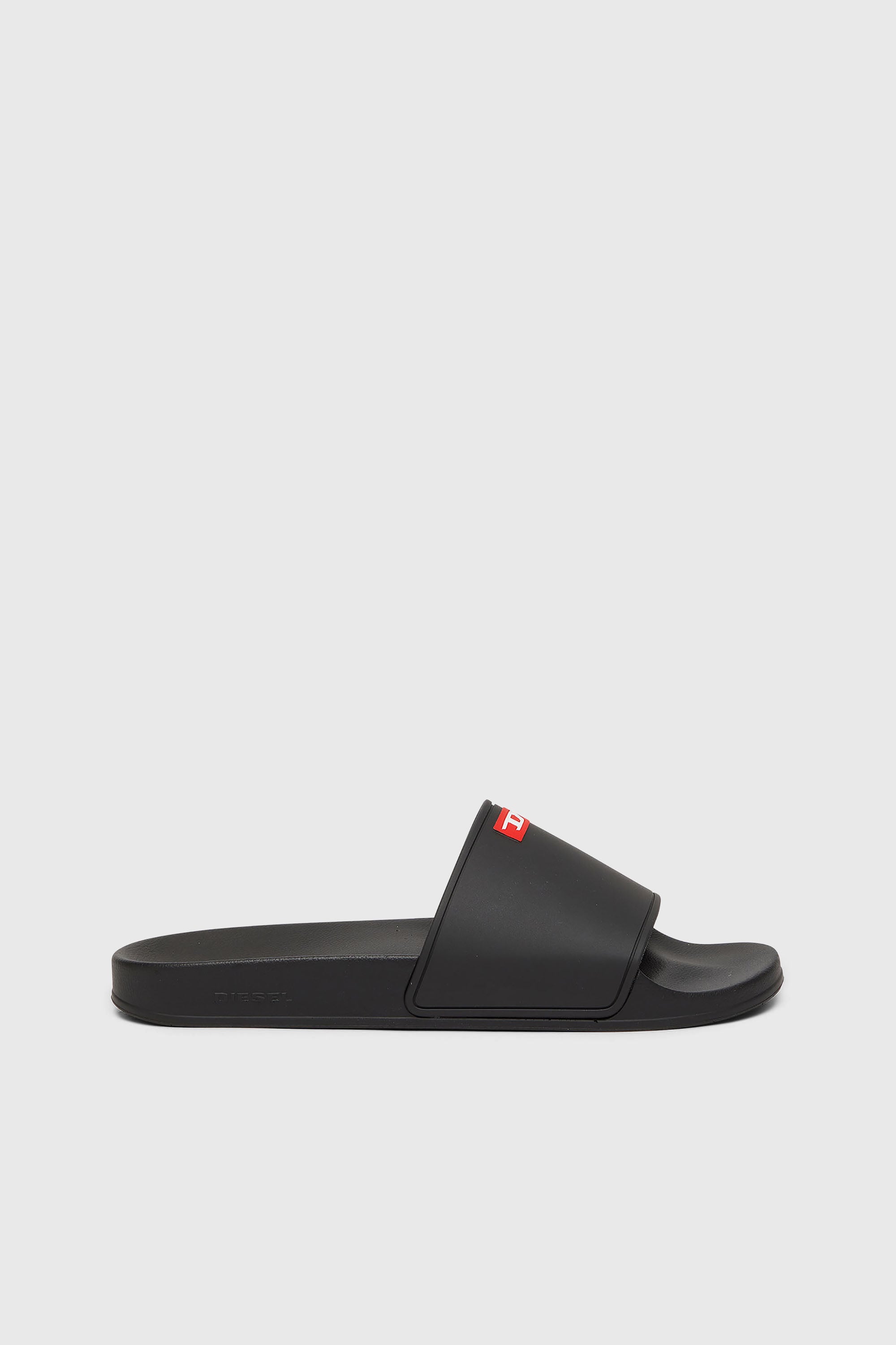 Diesel - SA-SWIM, Sa-Swim-Slide in gomma con logo D Uomo in Nero - 1