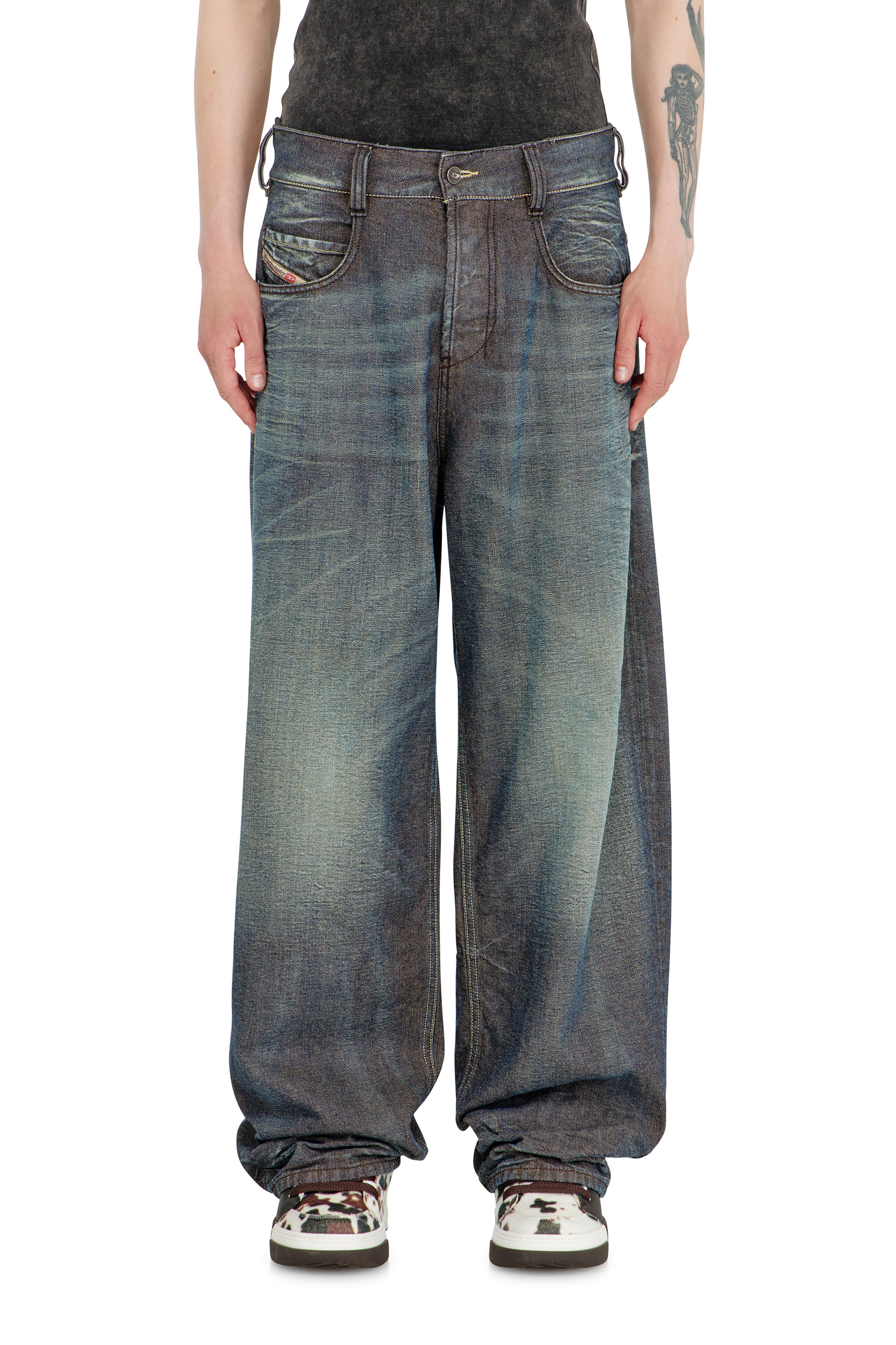 Diesel - Relaxed Jeans 1997 D-Enim-M 007EM Mixte, Bleu Fonc&eacute; - Image 4