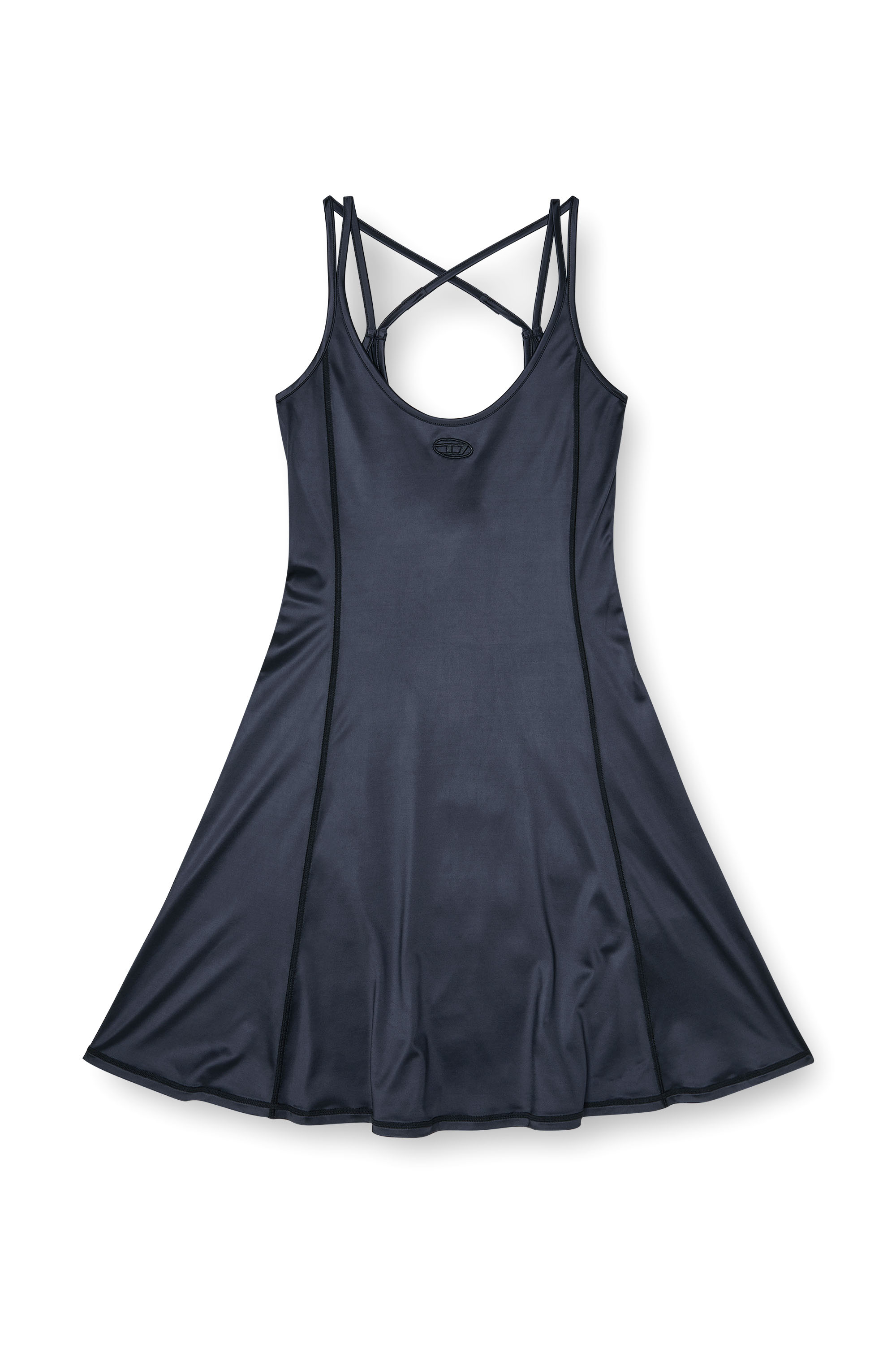 Diesel - D-IMMY, Damen Flie&szlig;endes Minikleid mit doppelten Tr&auml;gern in Schwarz - 2