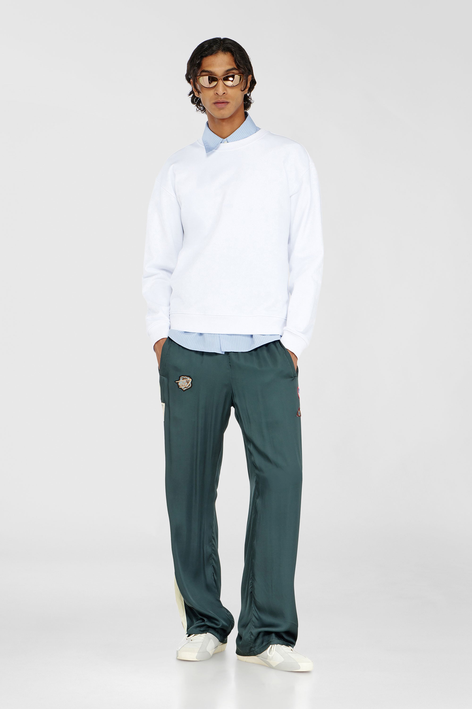 Diesel - S-NORM-AA5, Felpa in cotone con micro ricamo logo Uomo in Bianco - 2