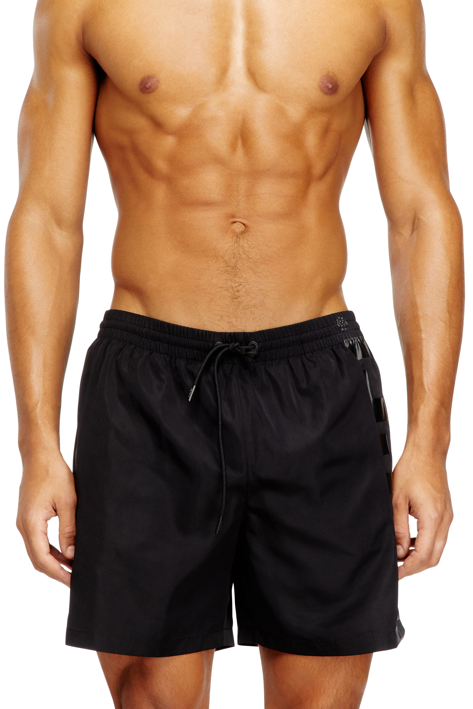 Diesel - RIO-41-D-CORE, Herren Mittellange Bade-Shorts mit Maxi-Logo in Schwarz - 2