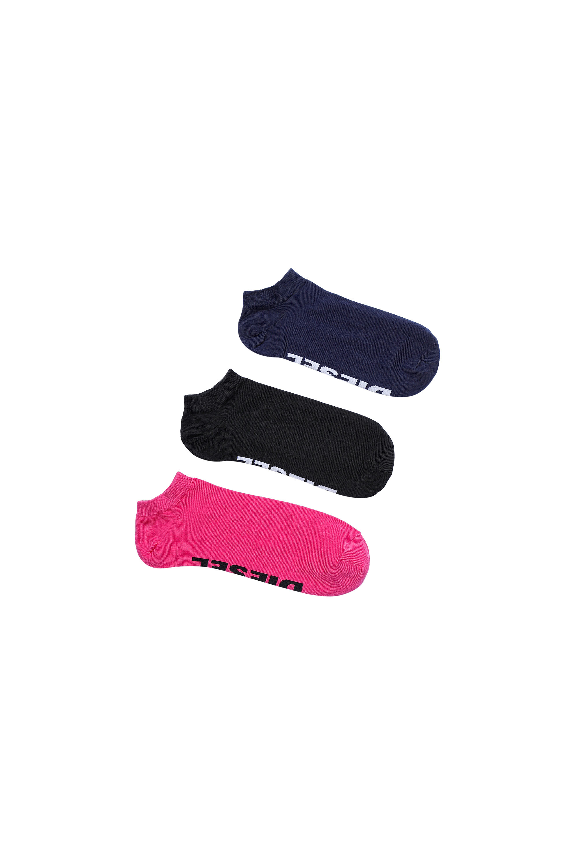 SKM-GOST-THREEPACK, Blau/Rosa - Strümpfe