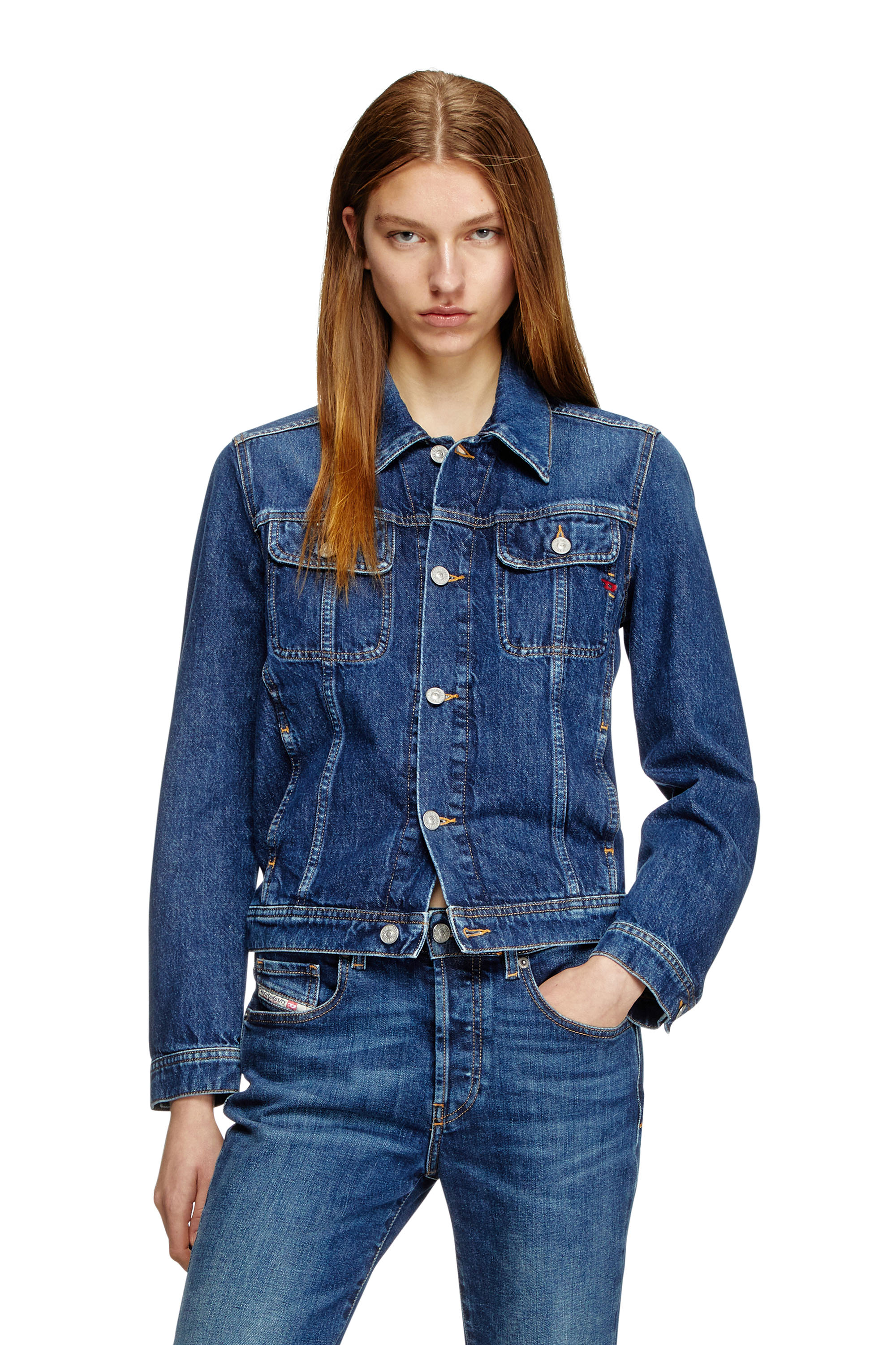 Diesel - DE-BONNY, Giacca trucker in denim Donna in Blu - 1