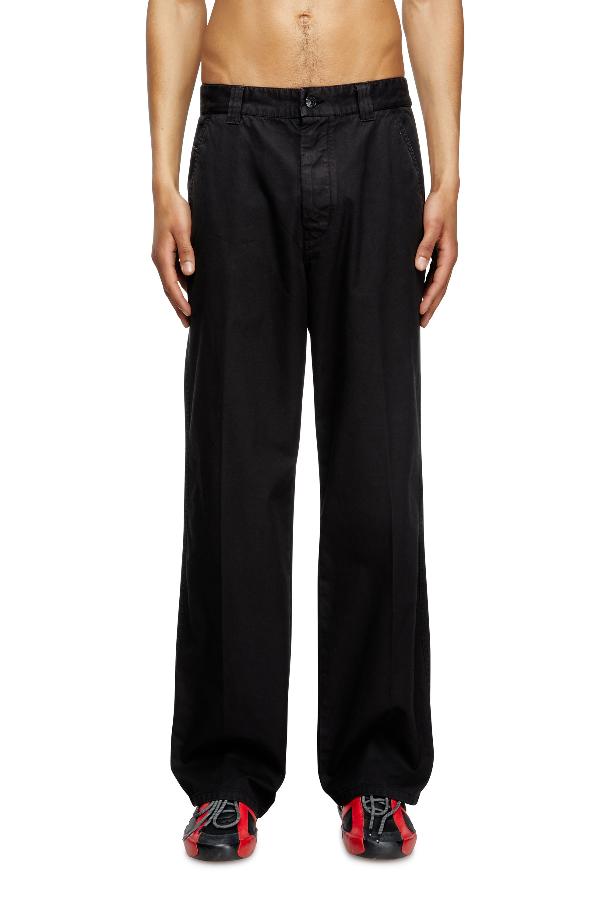 Diesel - P-HANT-CHINO, Pantalon chino Homme in Noir - 1