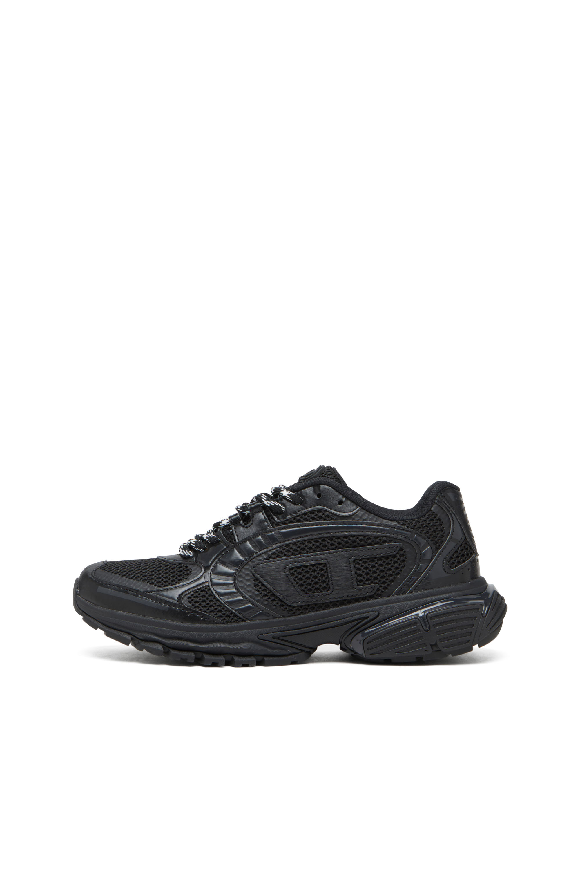 Diesel - S-PRO-V-DENSE LOW, S-Pro-V-Dense-Sneakers en mesh avec logo Oval D Homme in Noir - 8