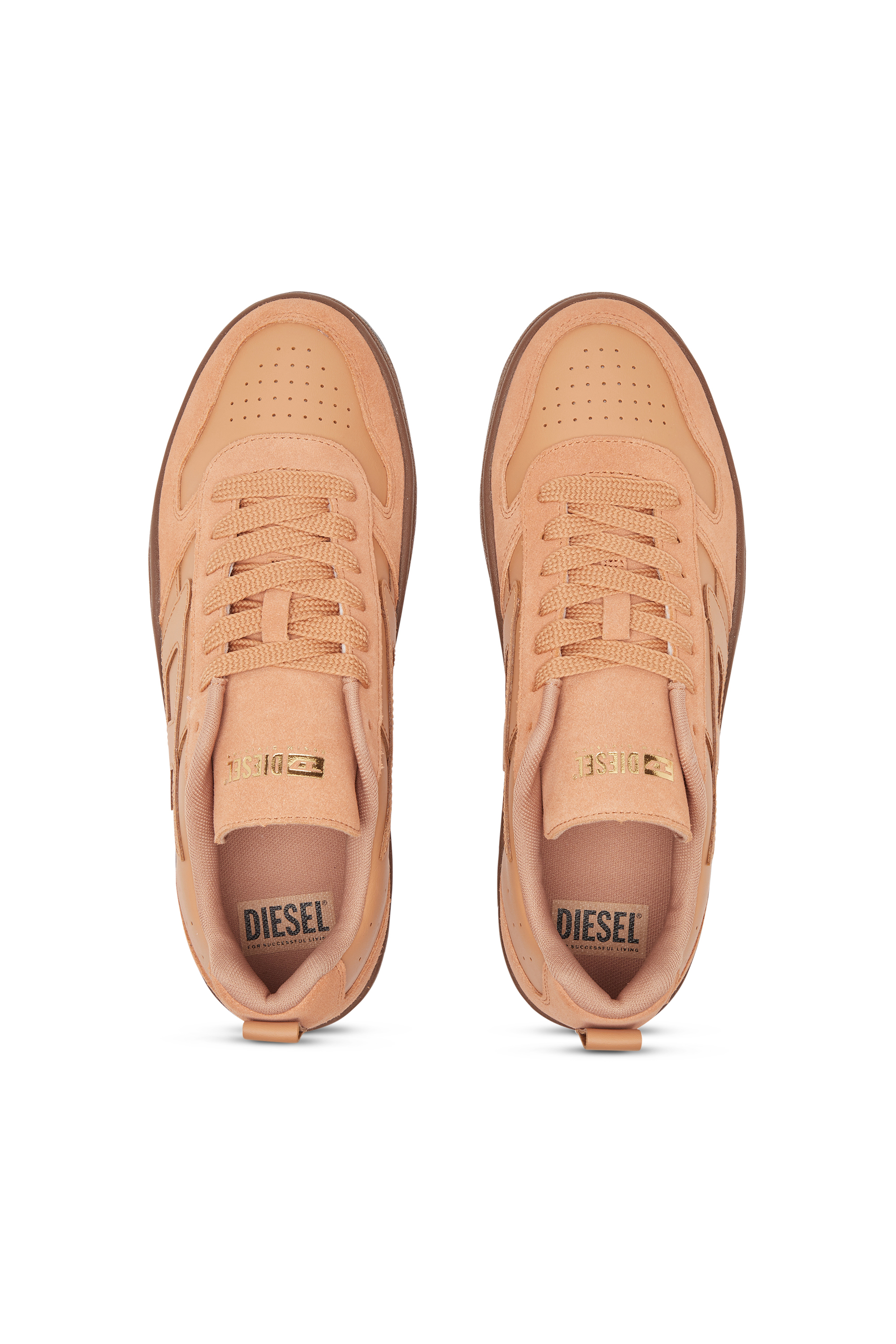 Diesel - S-UKIYO V2 LOW, S-Ukiyo-Sneakers en cuir et daim Homme in Marron - 5