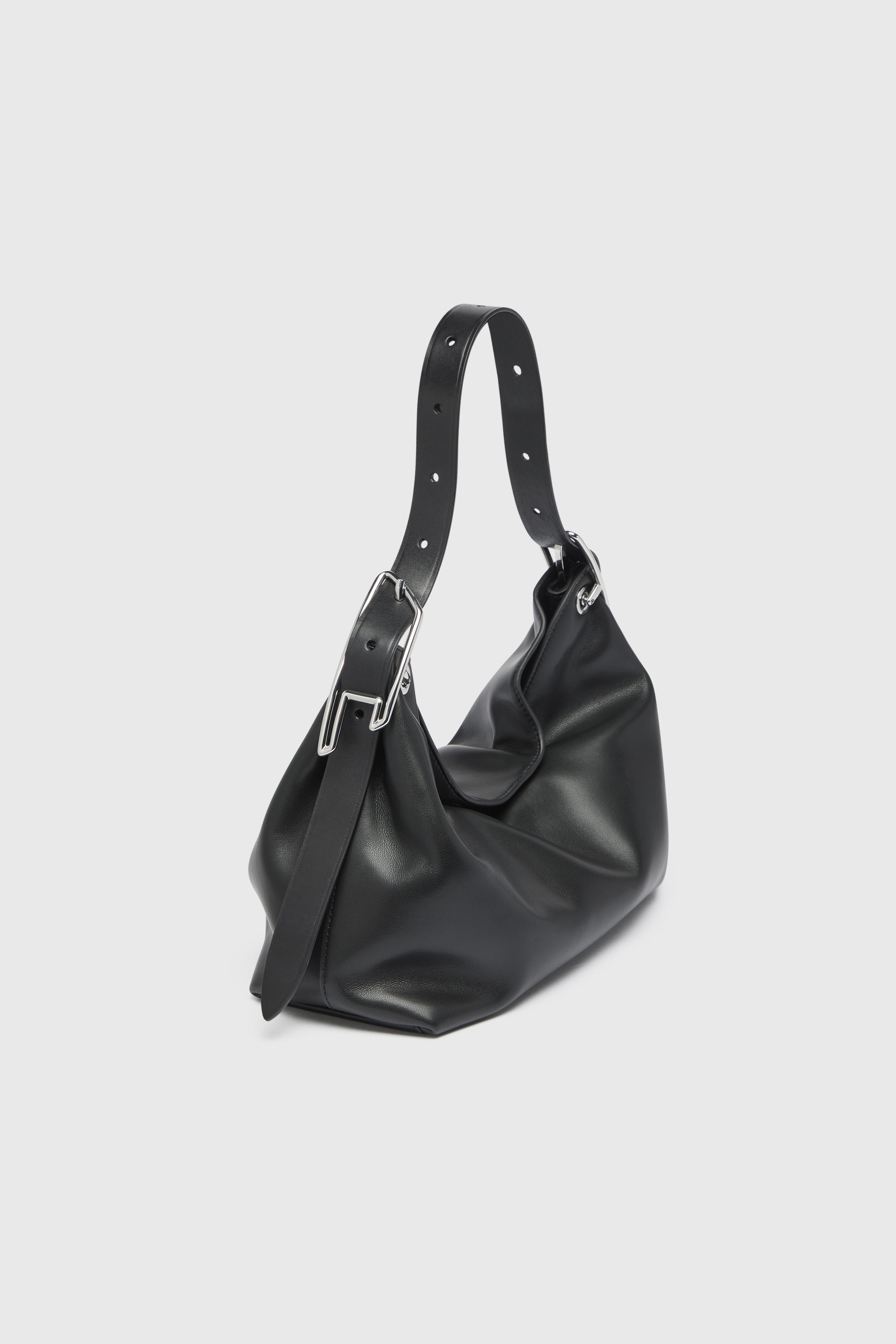 Diesel - D-LINE HOBO S, Woman's D-Line-Leather shoulder bag in Black - 1
