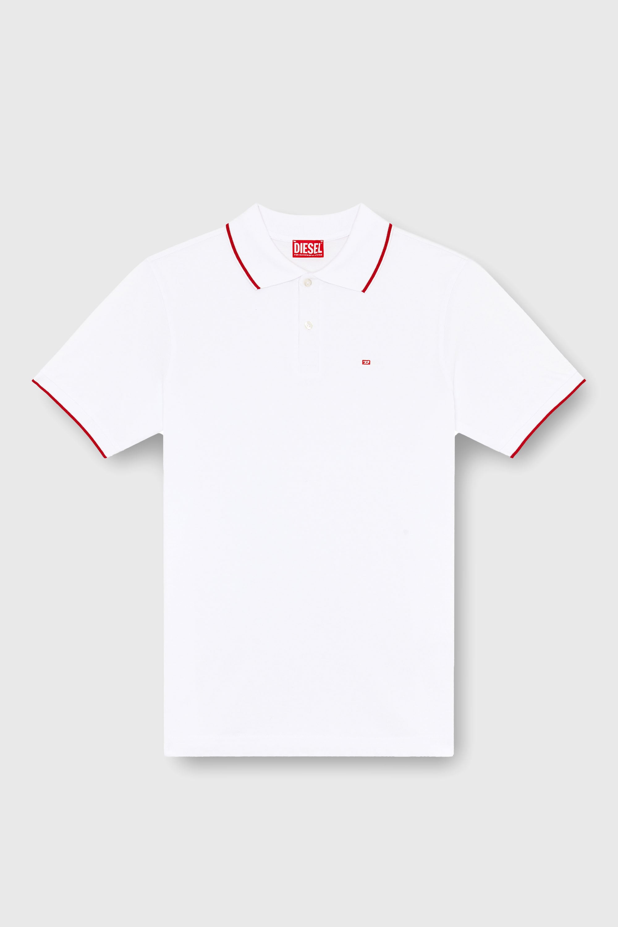 Diesel - T-FERRY-MICRODIV, Polo avec micro broderie Diesel Homme in Blanc - 2