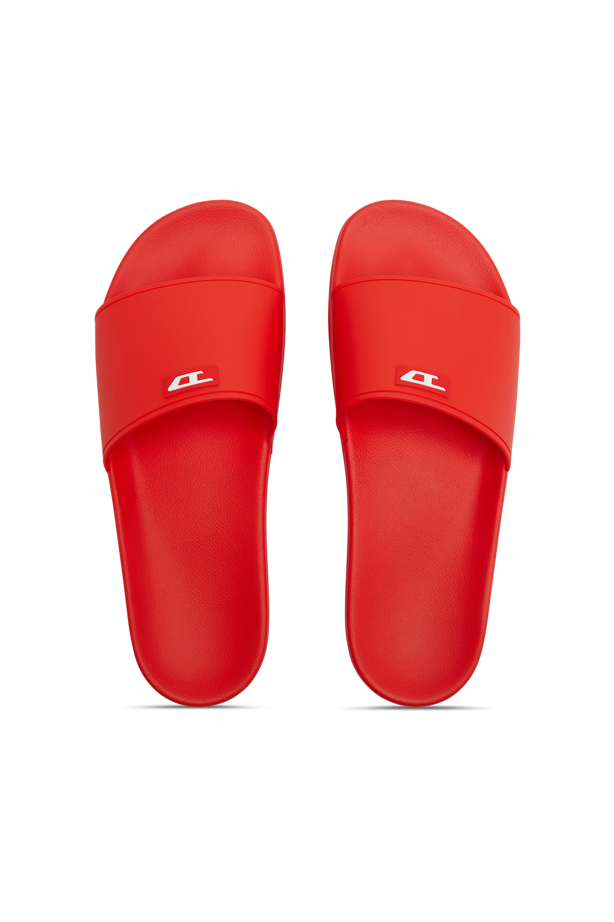Diesel - SA-SWIM, Sa-Swim-Slide in gomma con logo D Uomo in Rosso - 4
