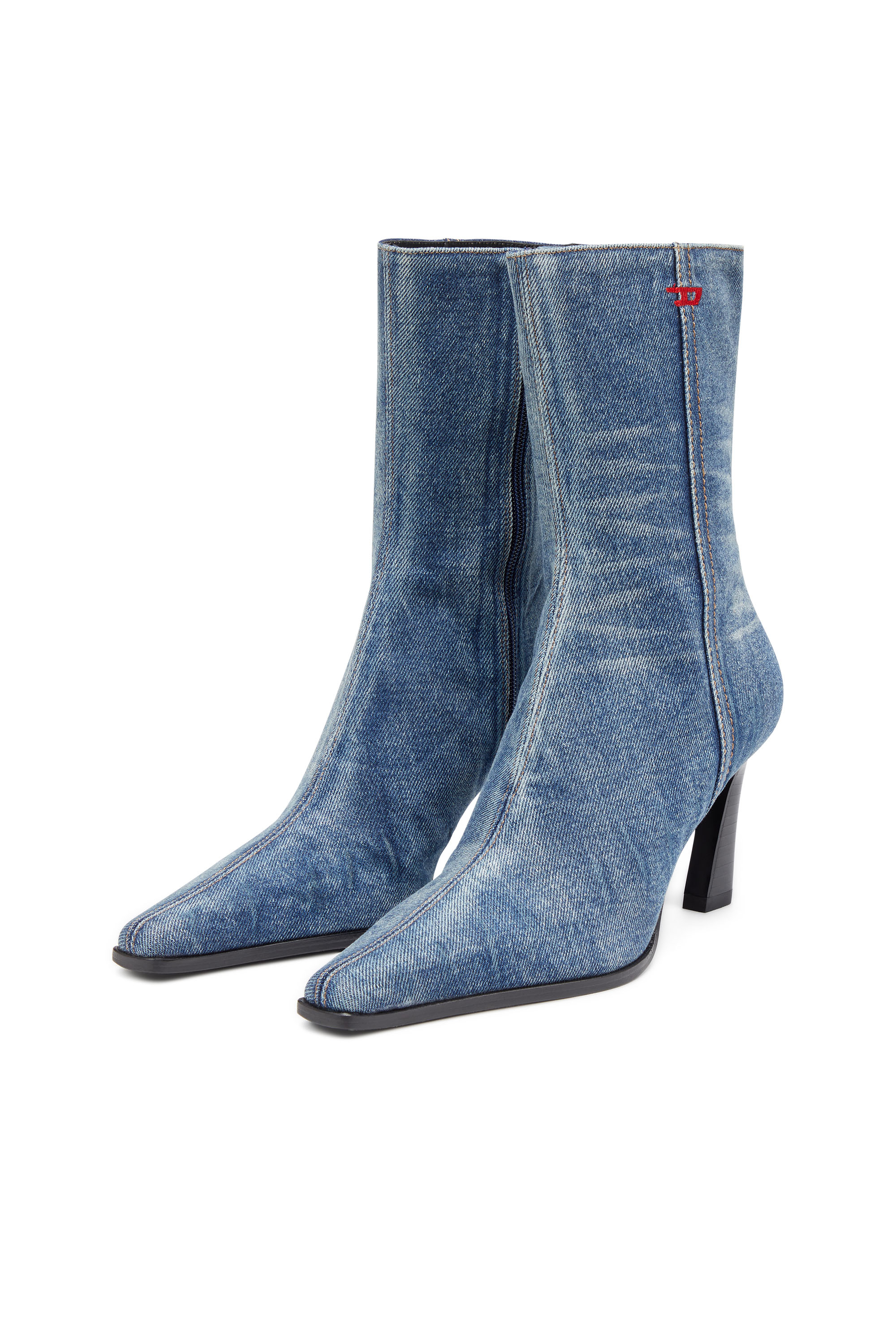 Diesel - D-ALLAS BT, D-Allas-Bottine en denim délavé Femme in Bleu - 7