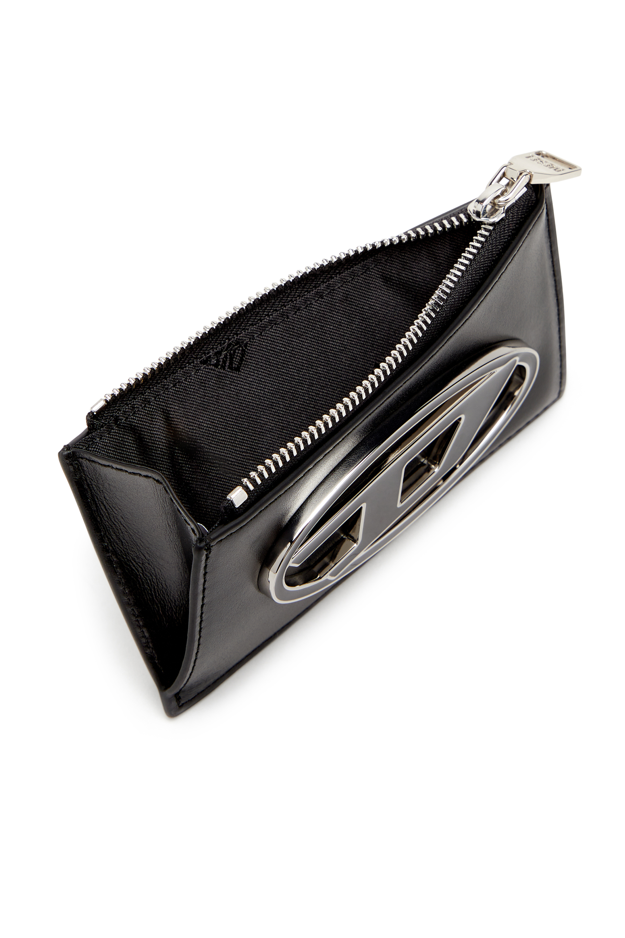 Diesel - 1DR CARD HOLDER III, Portacarte piatto in nappa Donna in Nero - 3