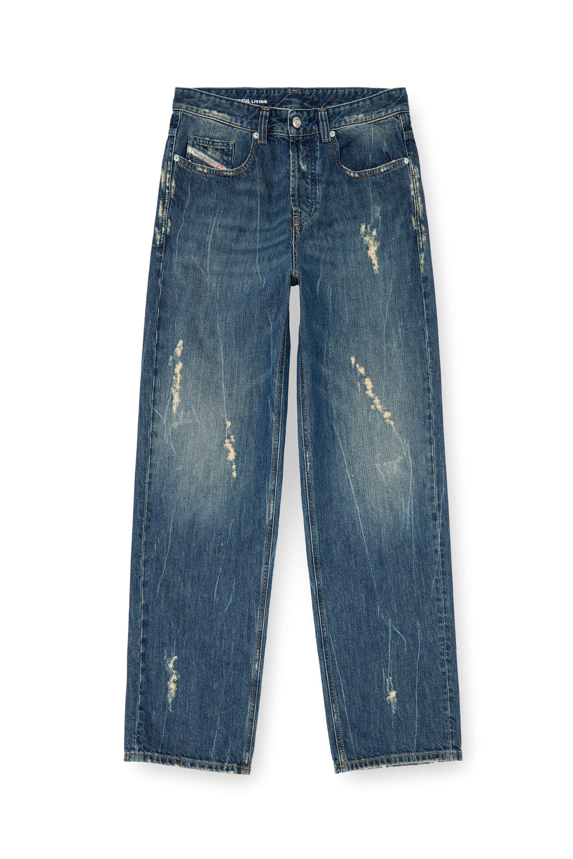Diesel - Relaxed Jeans 2001 D-Macro 09Q28 Uomo, Blu medio - Image 3