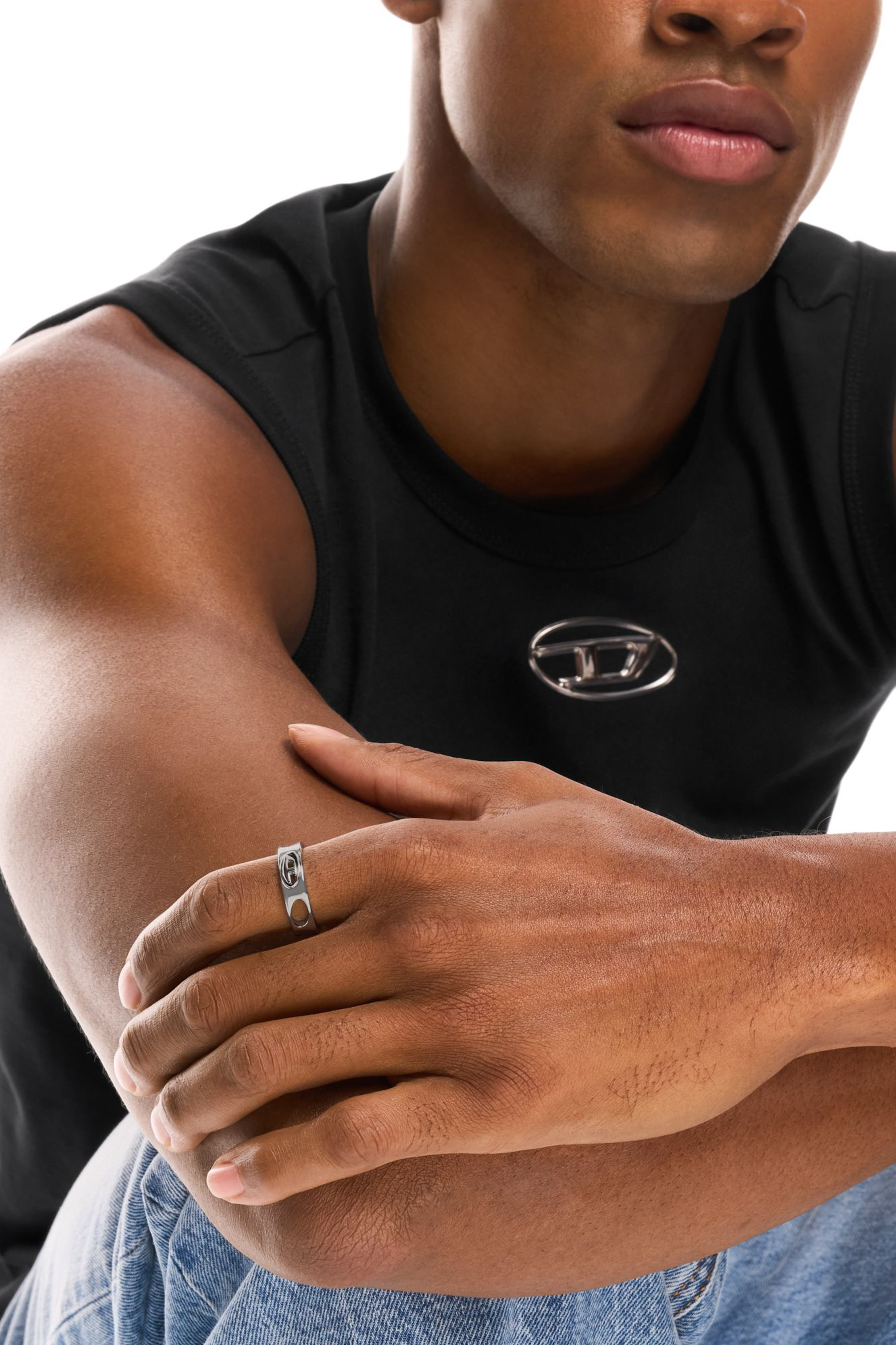 Diesel - DX166540 JEWELLERY, Anello con fascia in acciaio inox Unisex in Argento - 3