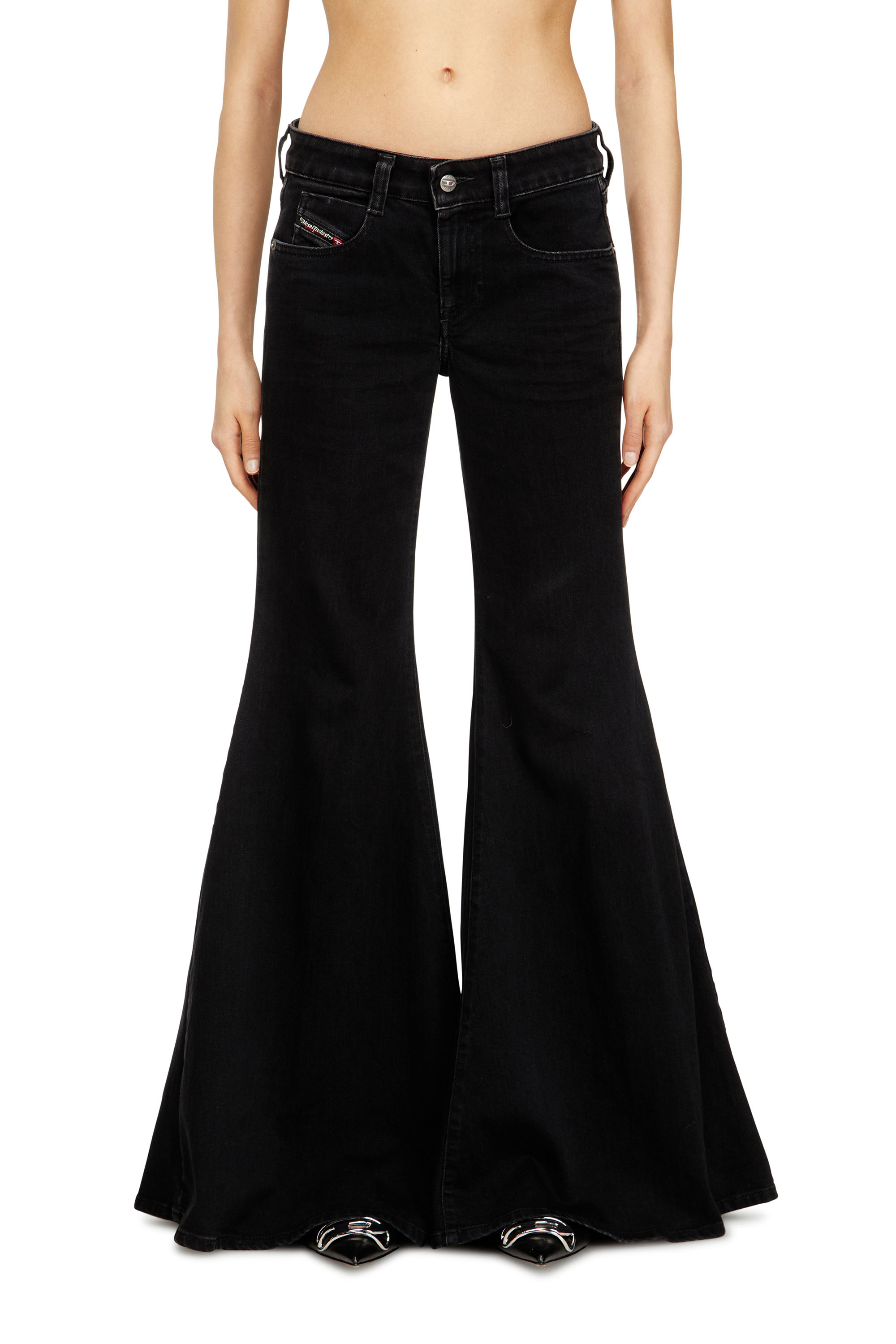 Diesel - Damen Flare Jeans 1970 D-Bleess 09N89, Schwarz/Dunkelgrau - 1