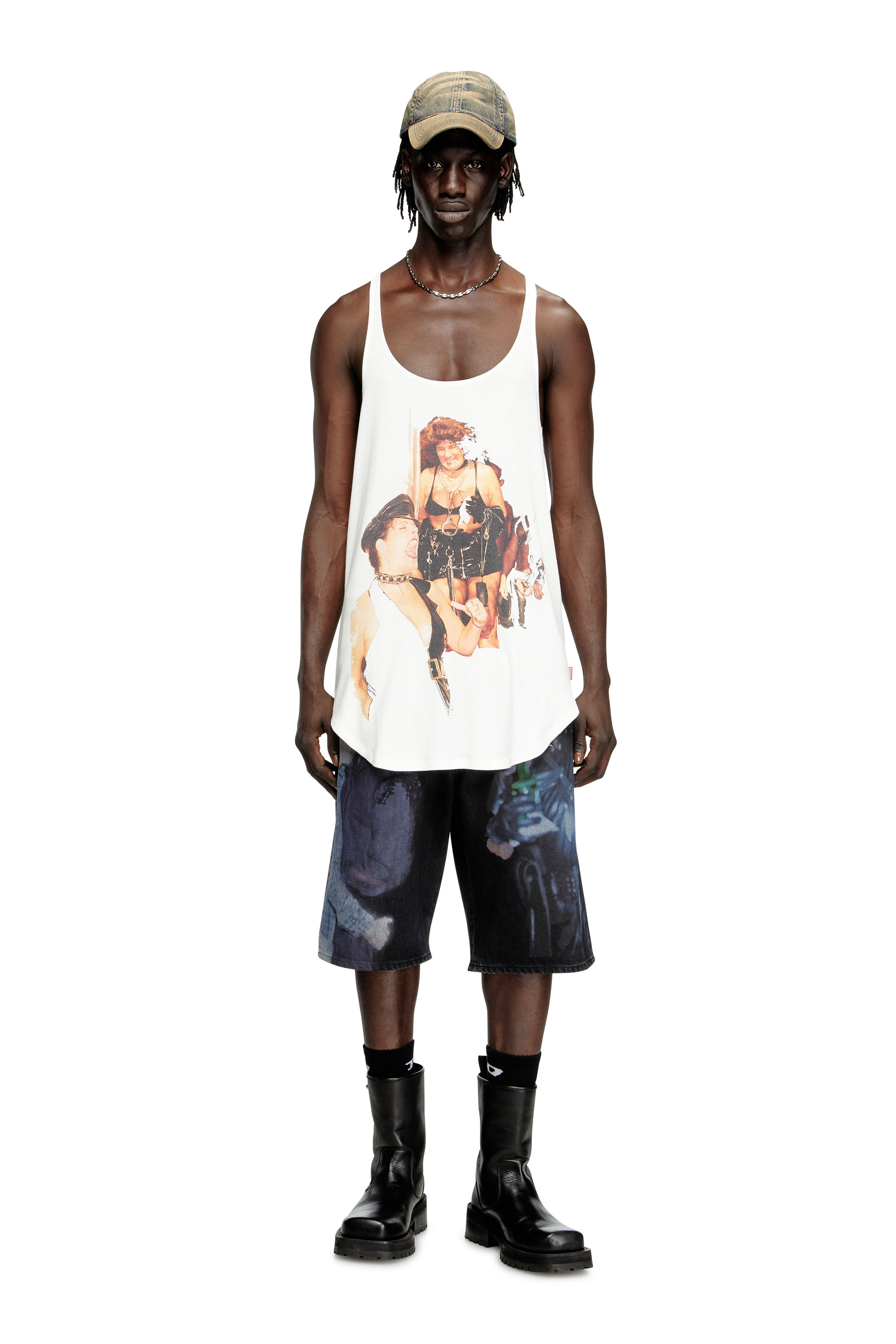 Diesel - PR-T-SHANRY-W-TOM25, Unisex's Tank top with graphic print in White - 2