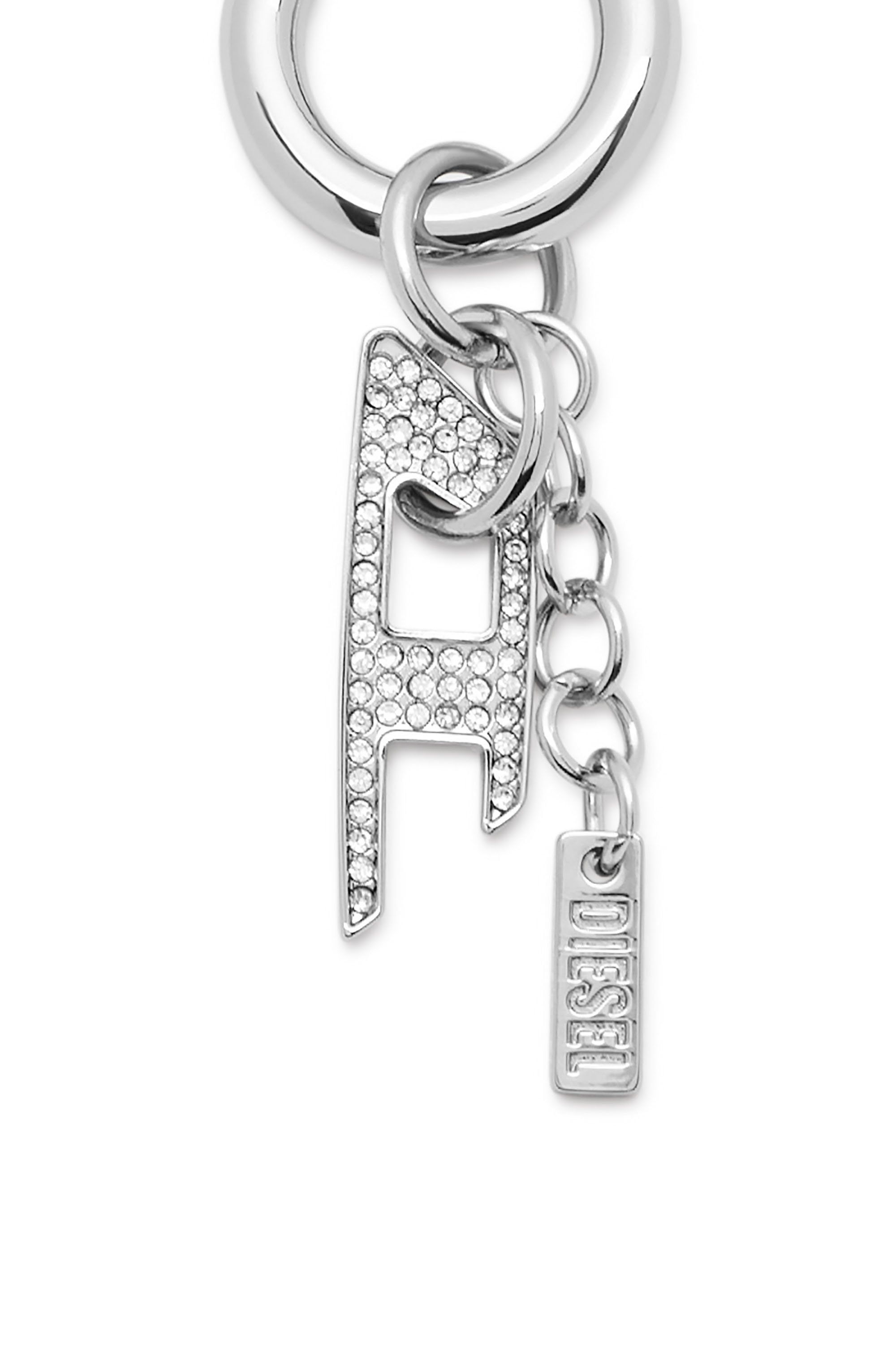 Diesel - CHARM-D, Charm in metallo con charm D di strass Unisex in Argento - 3