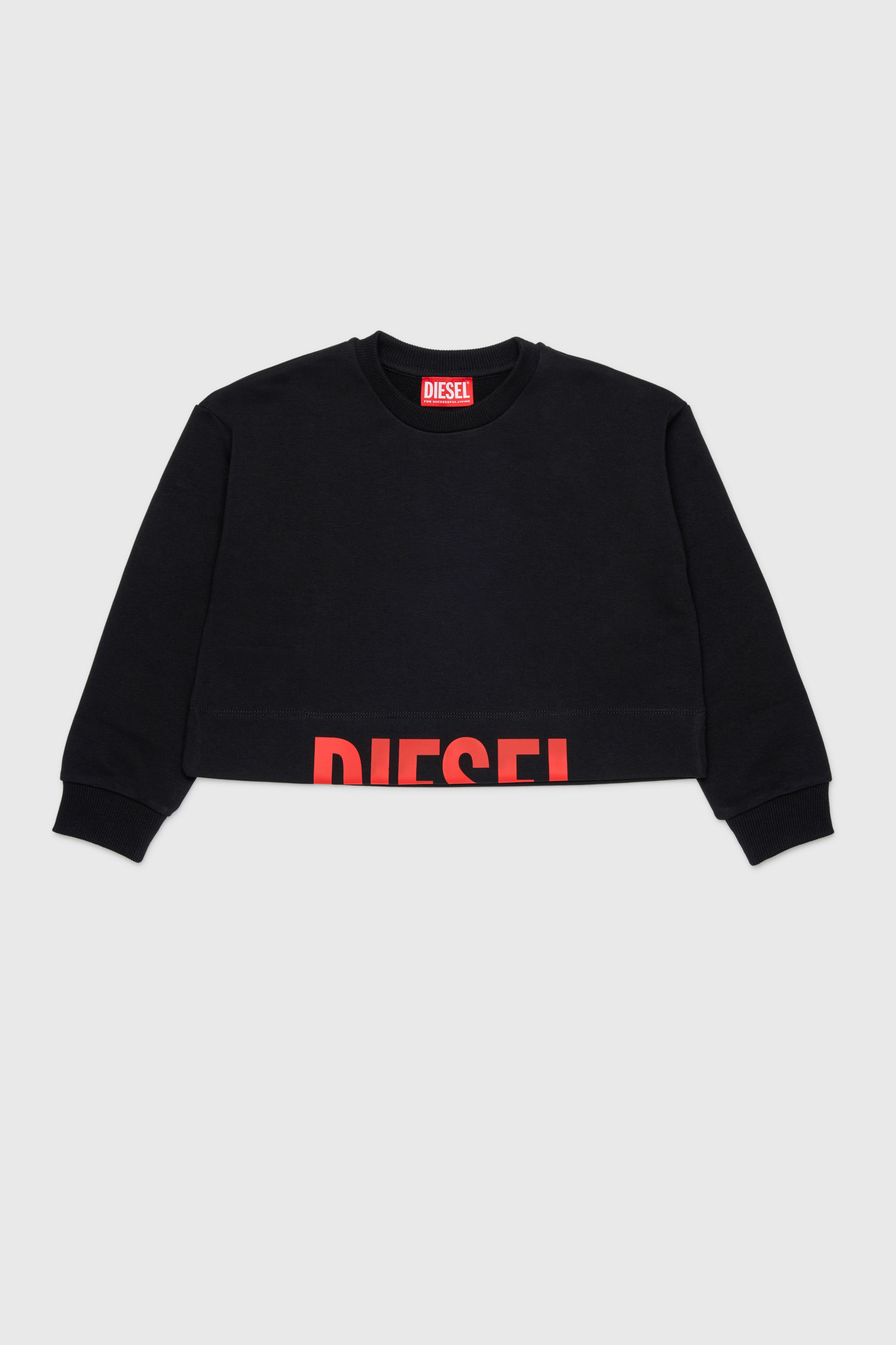 Diesel - SCEFY, Felpa con logo tagliato Donna in Nero - 1